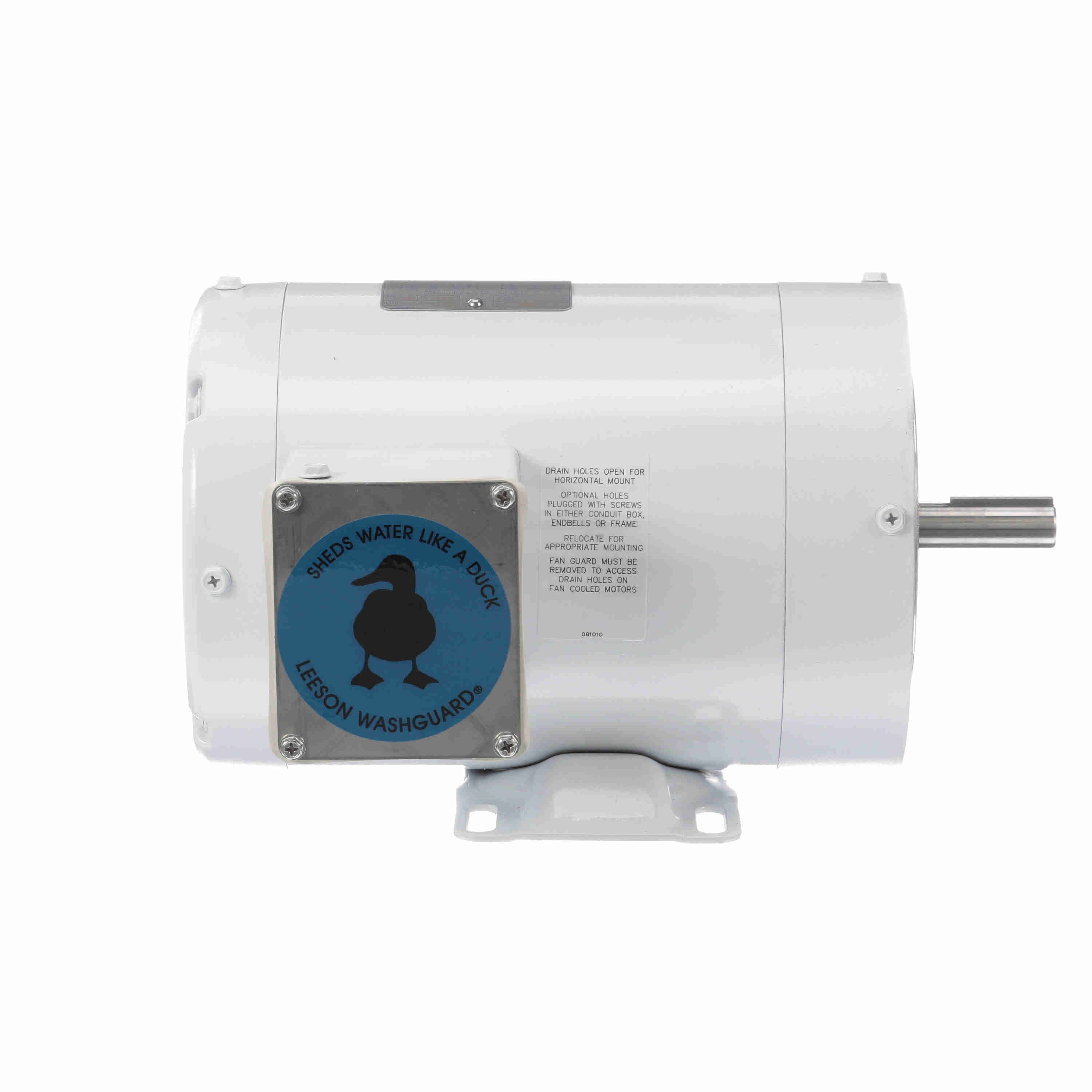 Leeson Washguard Electric Motor, 1/2 HP, 1200 RPM