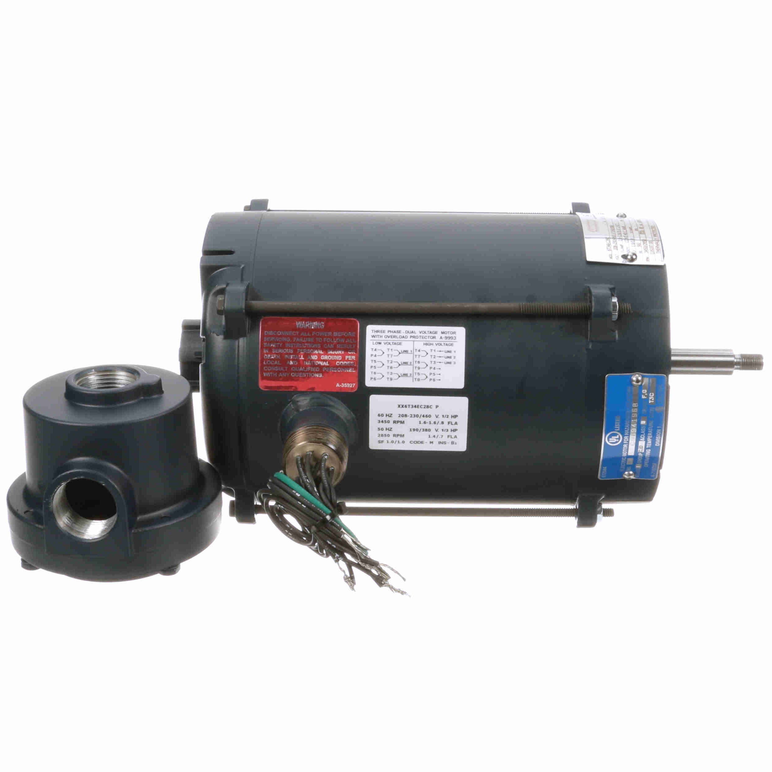 116187.00 Leeson 1/2HP Explosion Proof Electric Motor, 3600RPM - 0