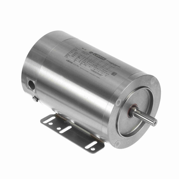 116343.00 Leeson  1/3HP Washguard All-Stainless Electric Motor, 1725RPM