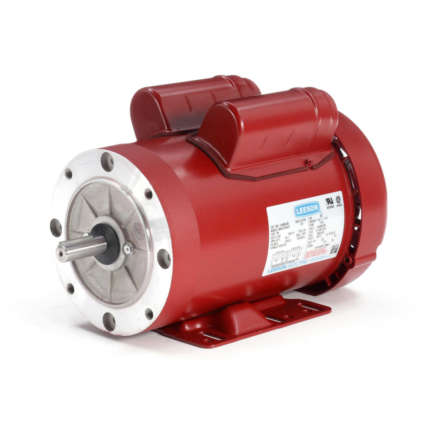 116489.00 Leeson 1.5HP Hi-Torque Agriculture Duty Electric Motor, 1800RPM