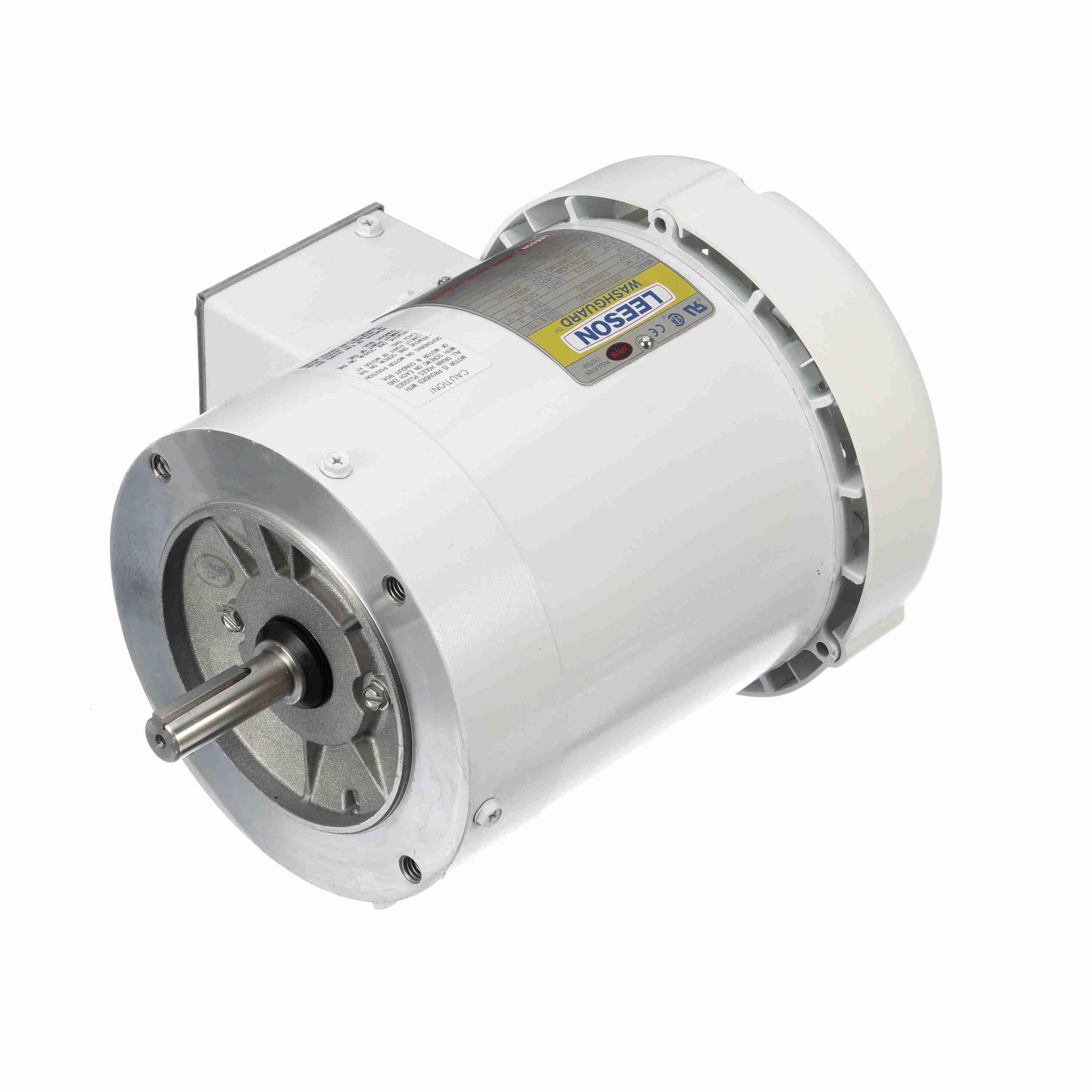 Leeson Washguard Electric Motor, 1/2 HP, 1800 RPM