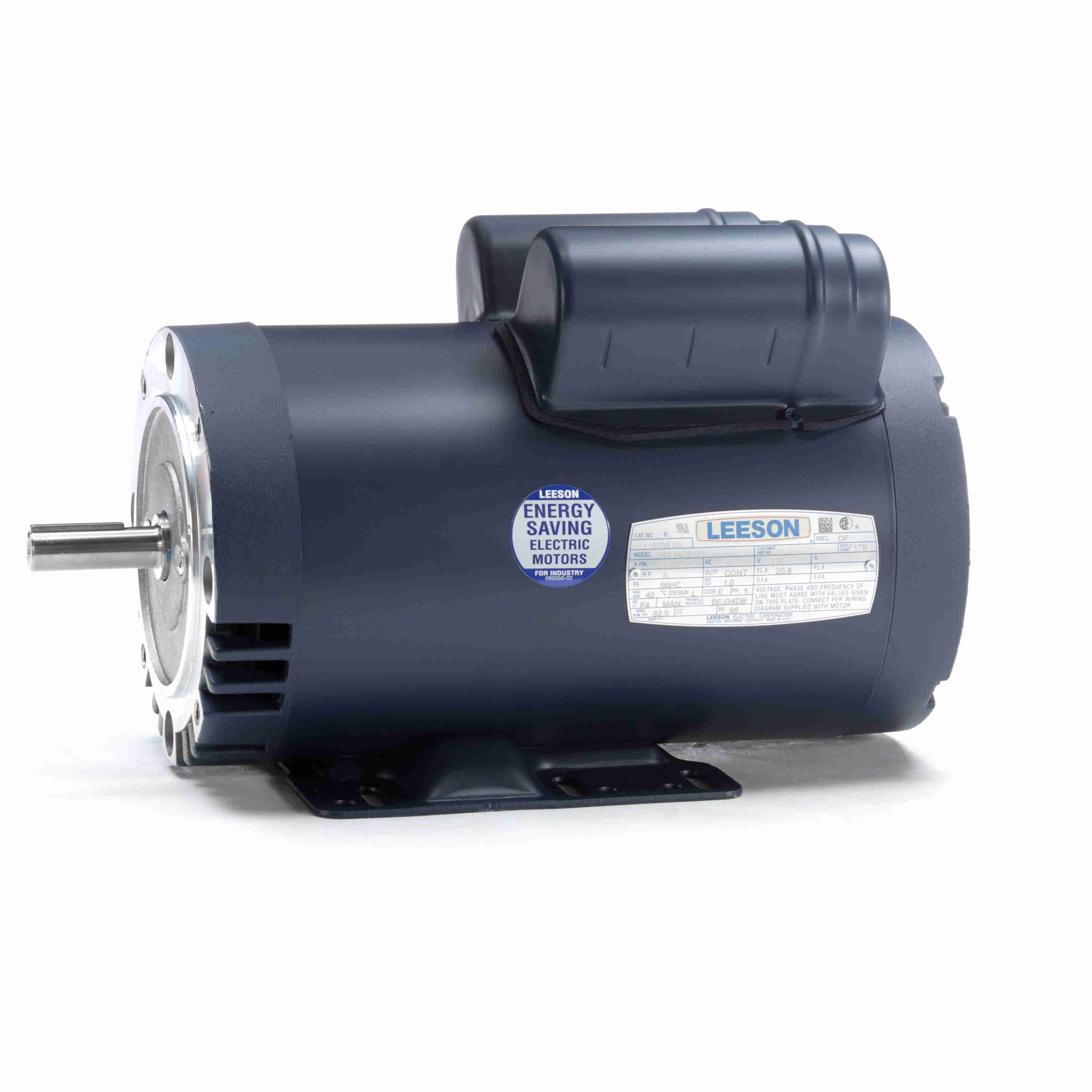 116709.00 Leeson 5HP Pressure Washer Electric Motor, 3450RPM