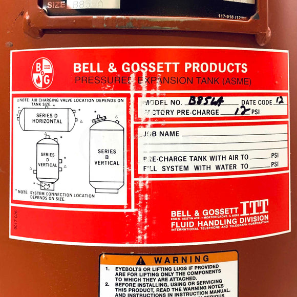 116784 B-85LA Bell & Gossett Pressure Expansion Tank