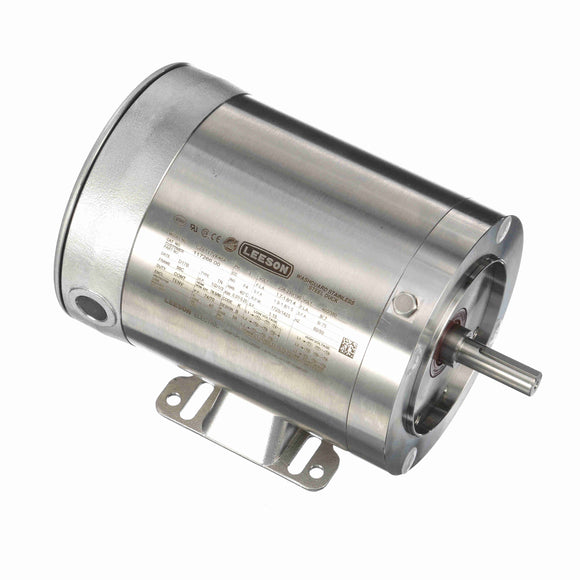 117266.00 Leeson 1/2HP Washguard Stainless Steel Electric Motor, 1725RPM