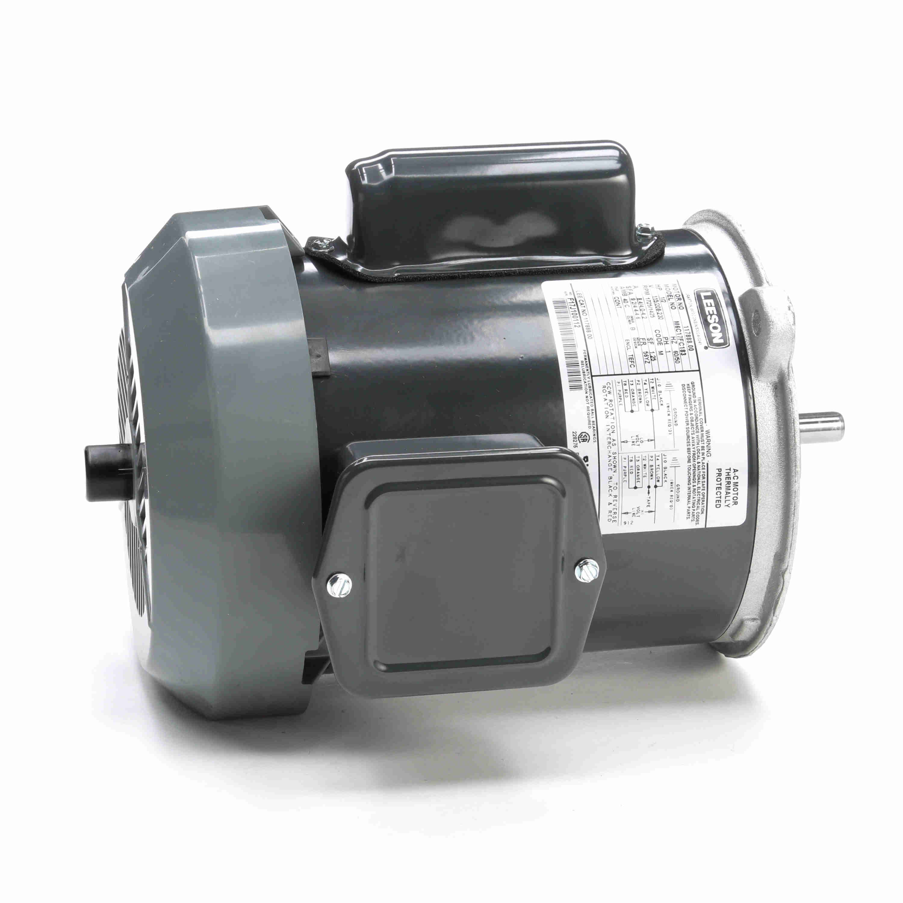 1/2HP Leeson Ag-Duty Feed-Auger Drive Electric Motor