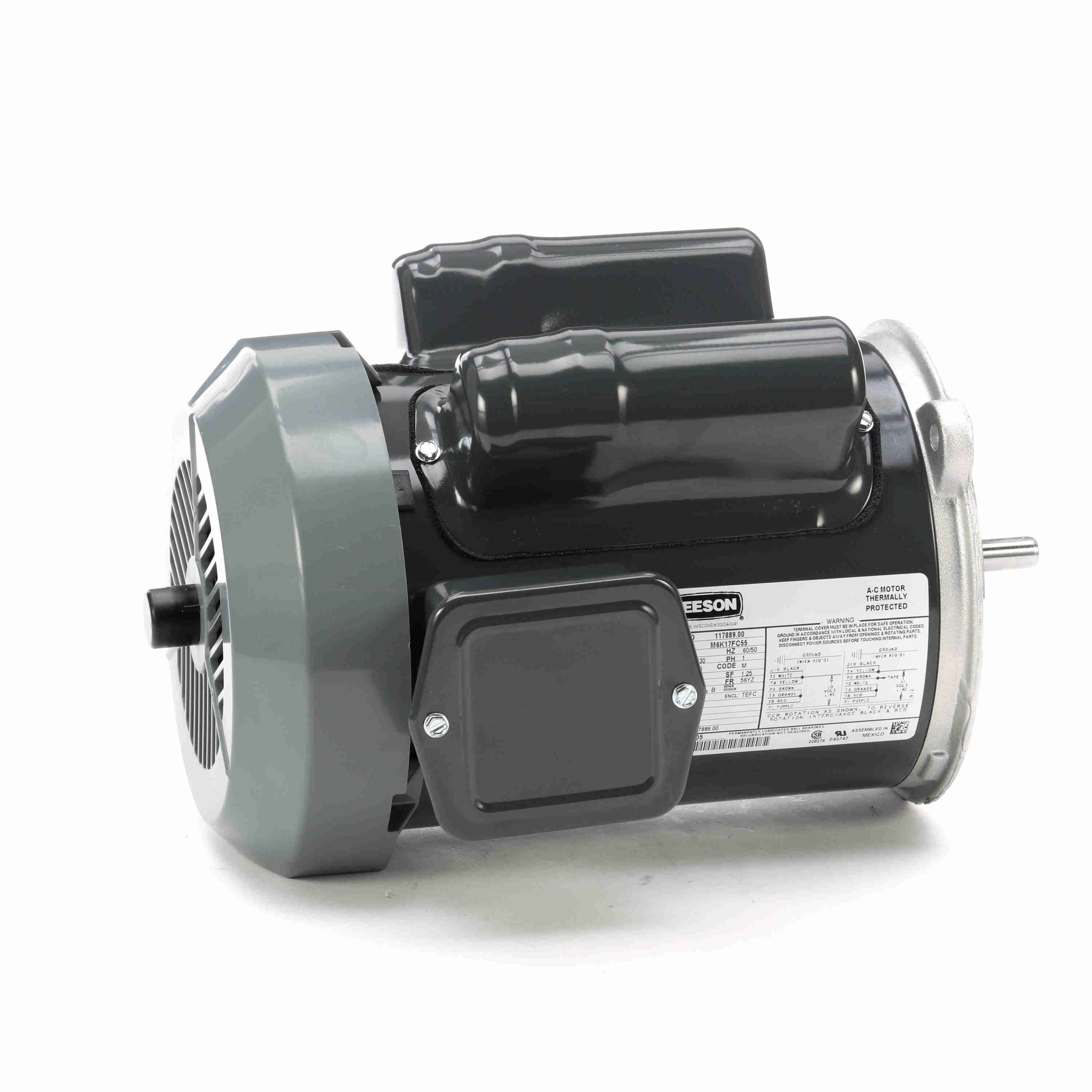 3/4HP Leeson Ag-Duty Feed-Auger Drive Electric Motor
