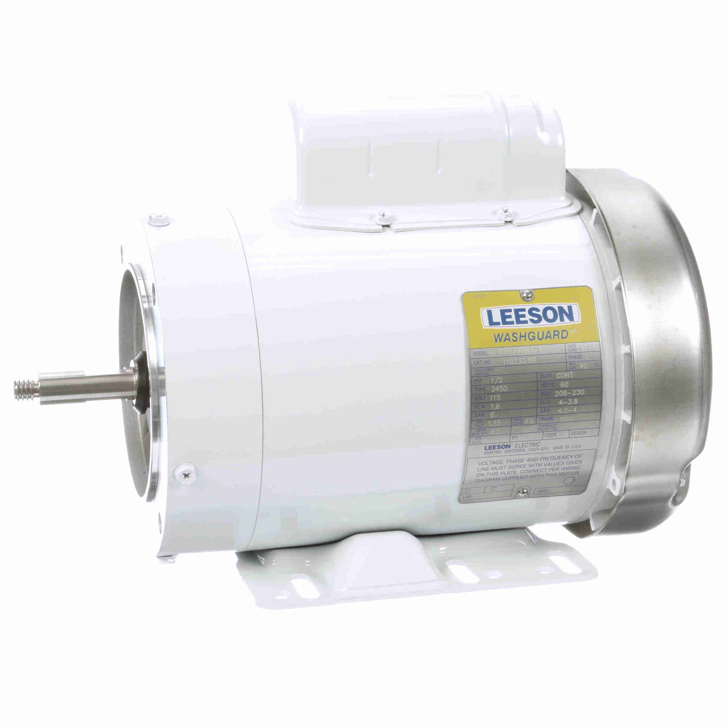 1/2HP Leeson Ag-Duty Milk Pump Motor