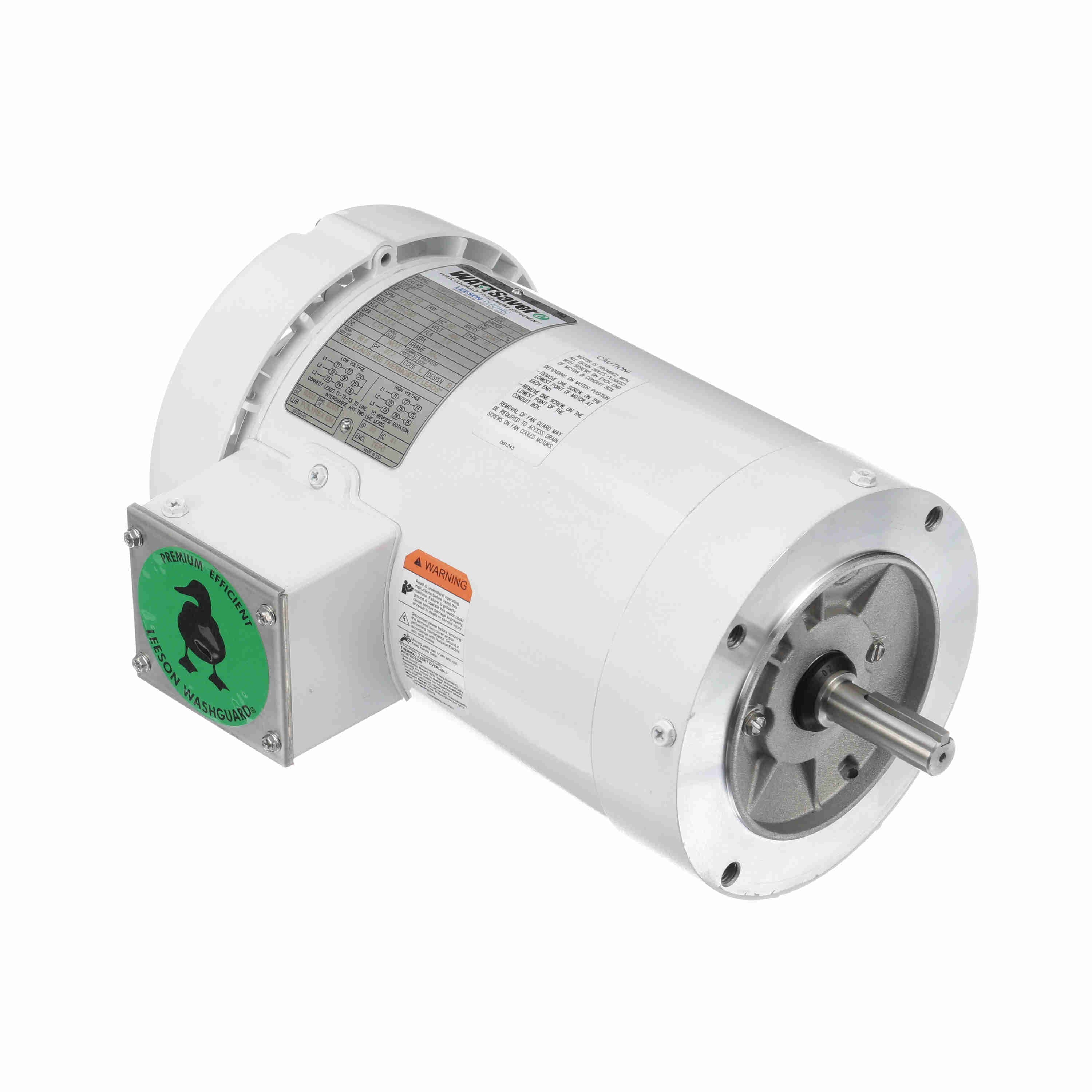 Leeson Washguard Electric Motor, 1.5 HP, 1800 RPM - 0