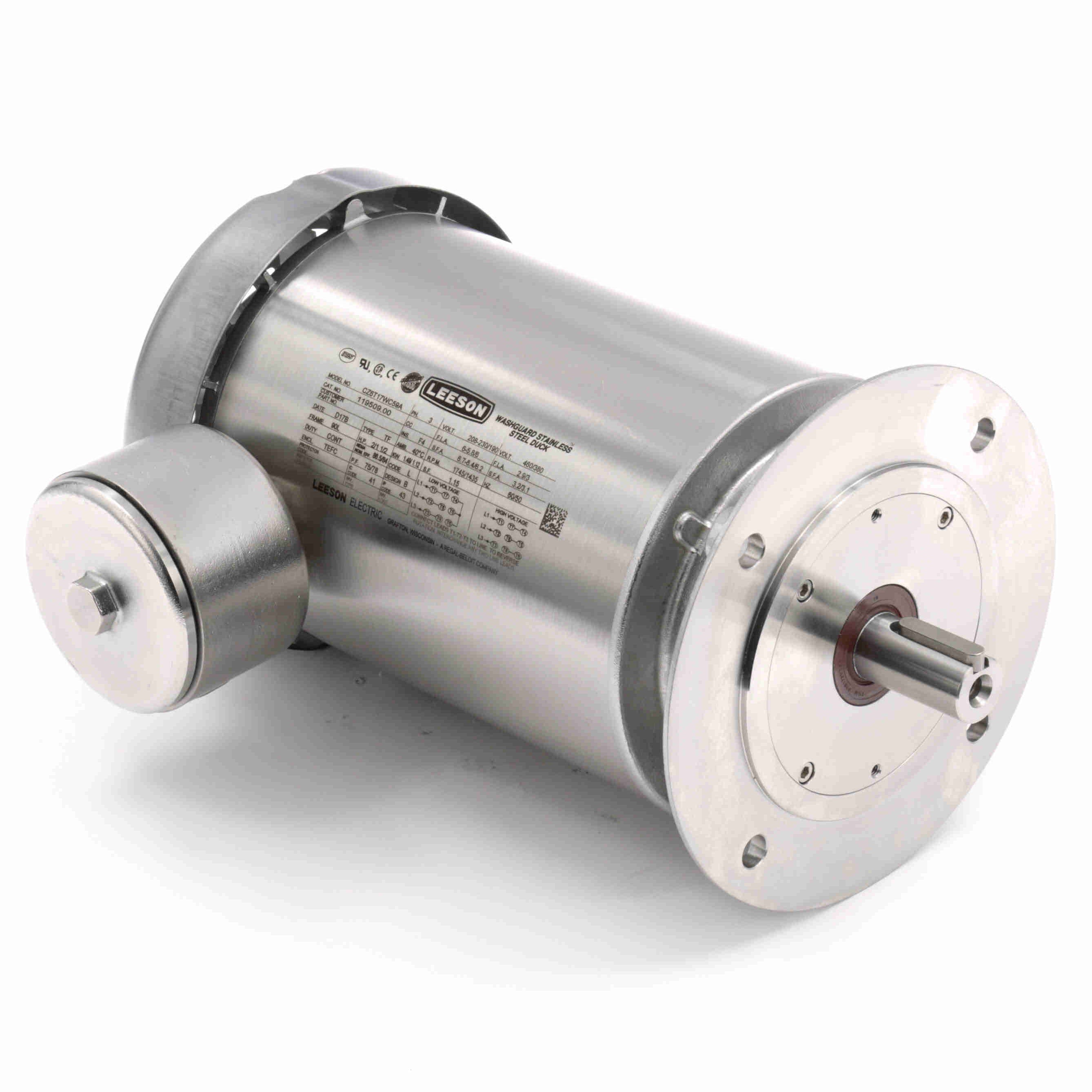 119509.00 Leeson 2HP/1.5kW IEC Metric Washguard Electric Motor, 1745RPM
