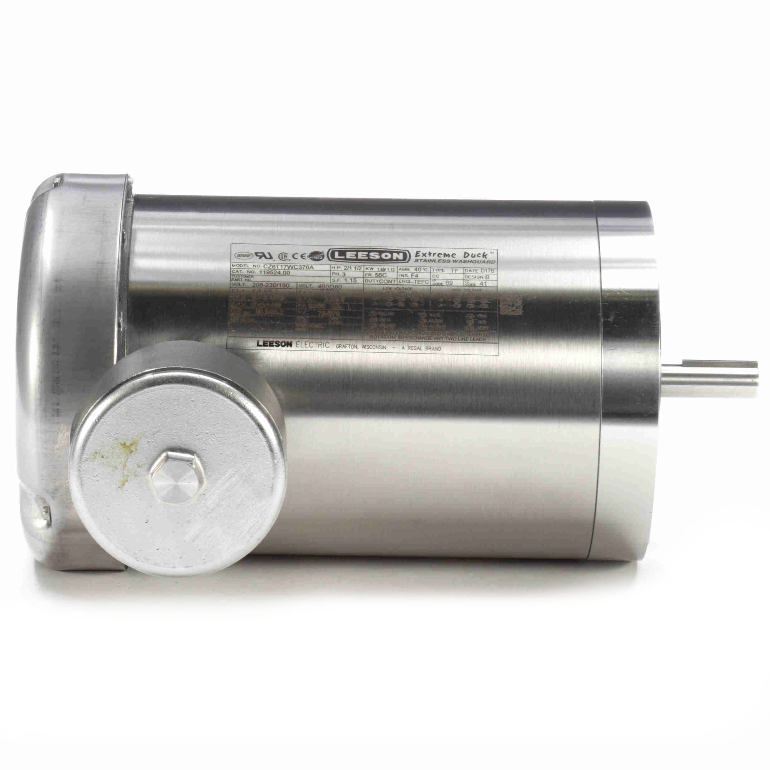 119524.00 Leeson 2HP Washdown Electric Motor, 1800RPM - 0