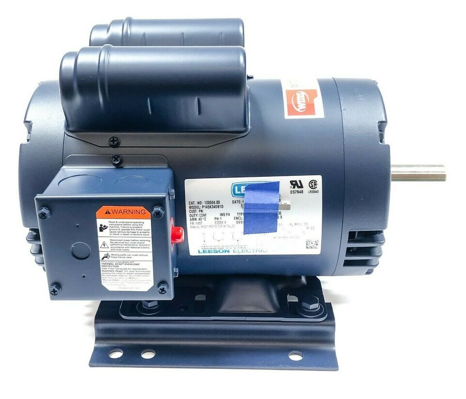 5HP Compressor Motor, Ingersoll Rand Replacement 23220064, 23378805 & 54421193