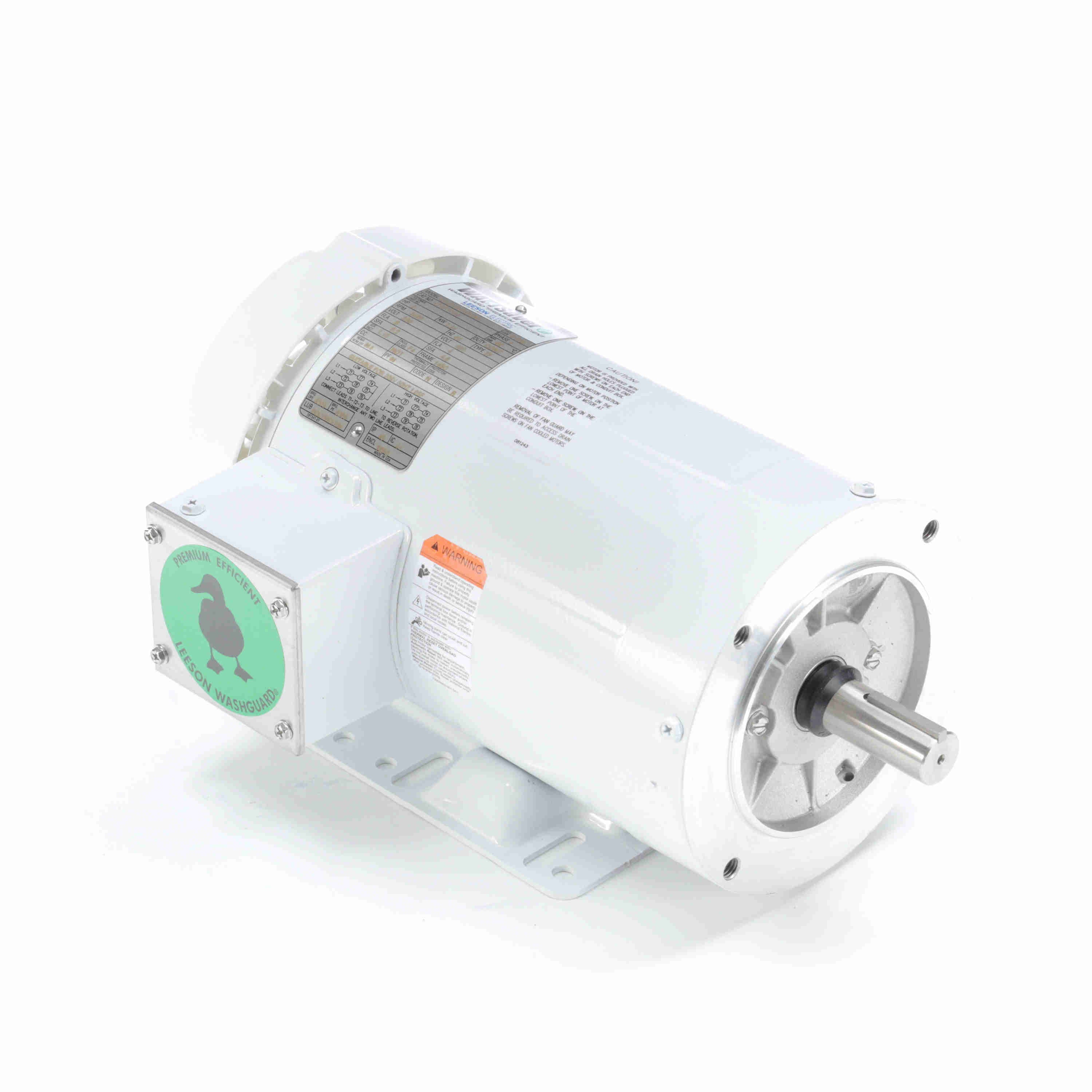 Leeson Washguard Electric Motor, 3 HP, 3600 RPM