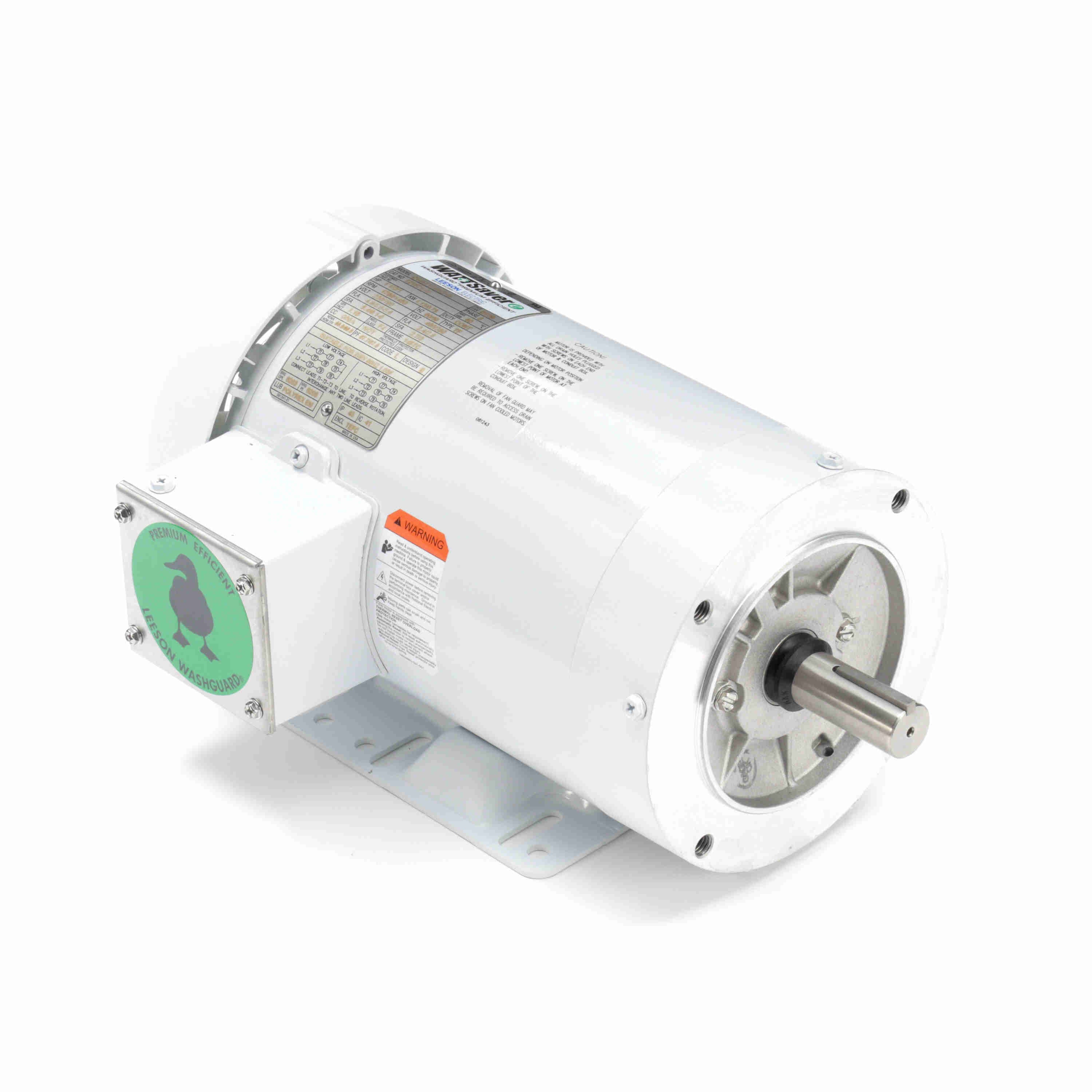 Leeson Washguard Electric Motor, 1.5 HP, 1800 RPM
