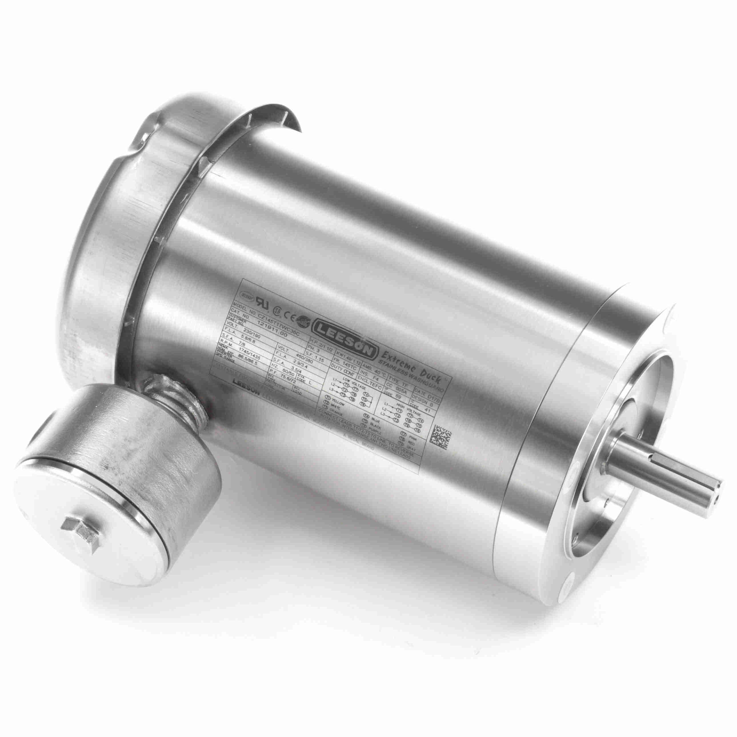 121911.00 Leeson 2HP Washdown Electric Motor, 1800RPM