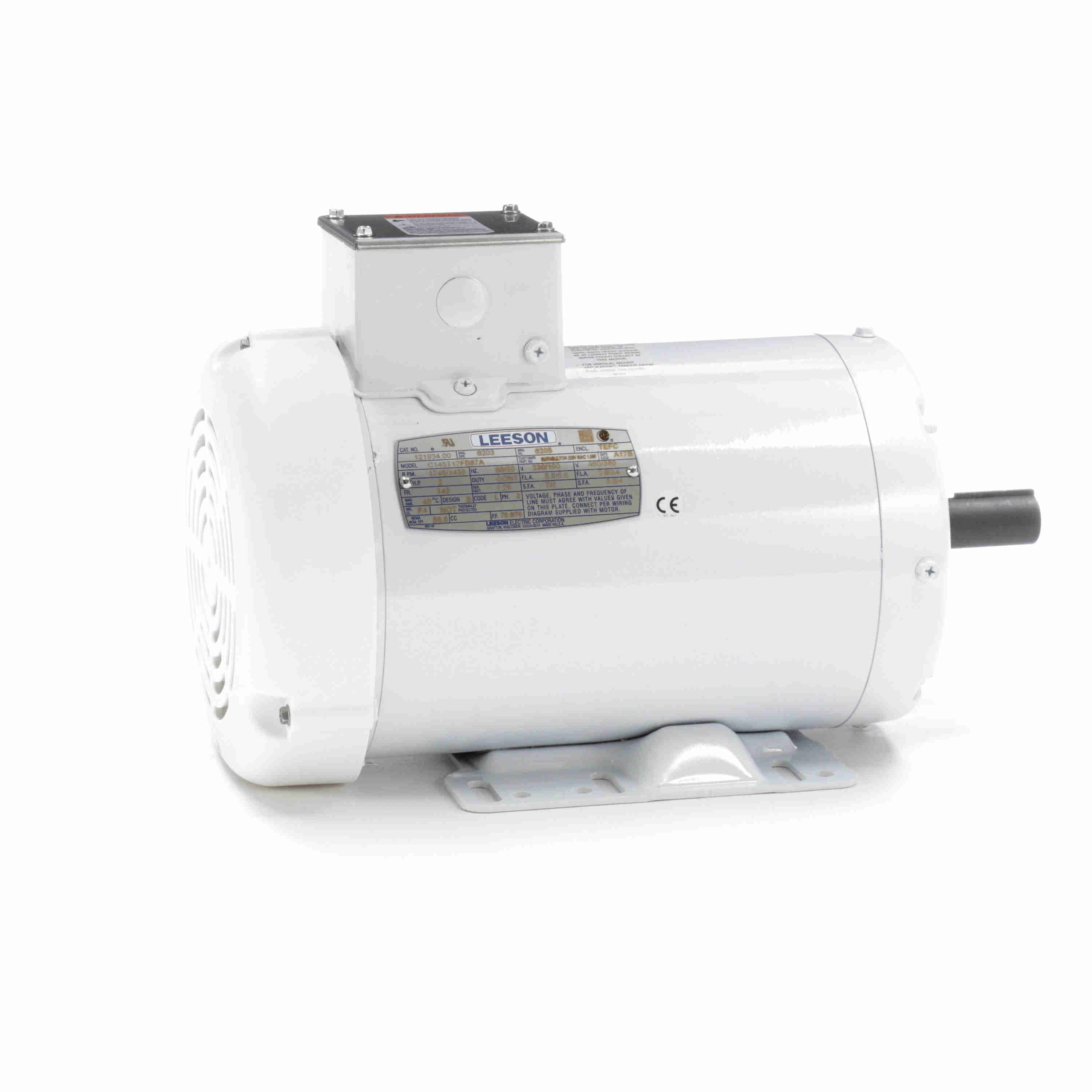 121934.00 Leeson 2HP Agriculture Duty Feather Picker Electric Motor, 1800RPM