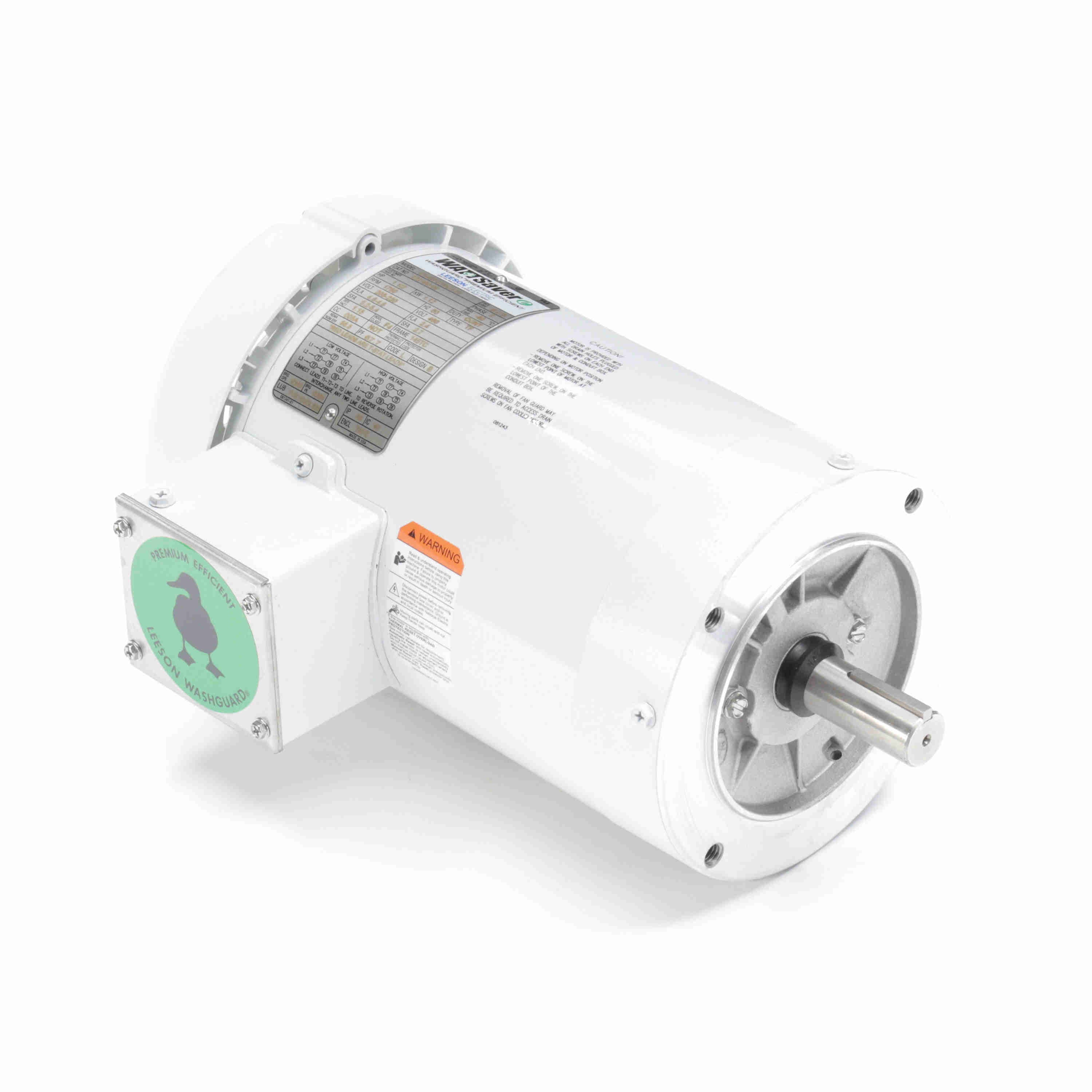 Leeson Washguard Electric Motor, 1.5 HP, 1800 RPM - 0