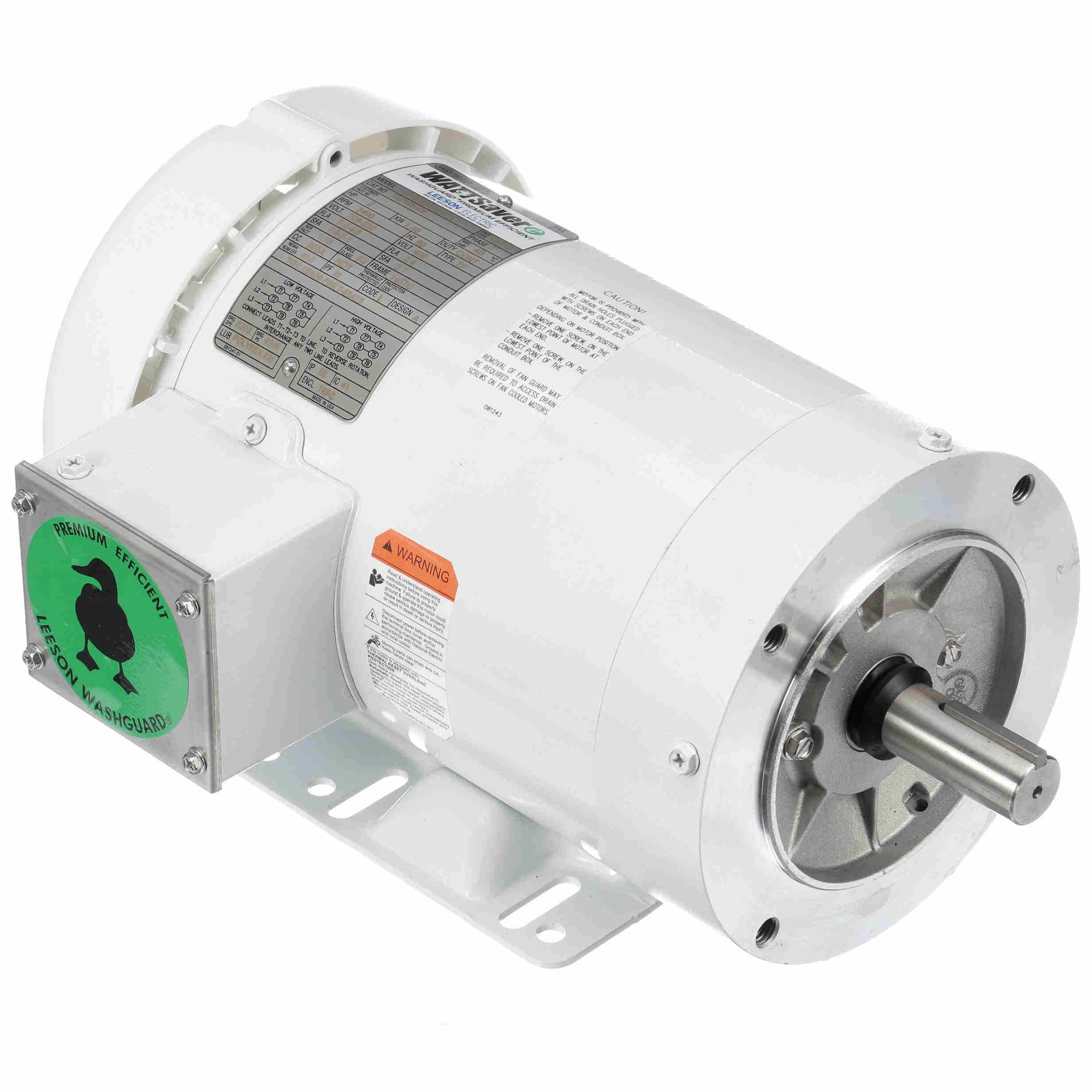 122185.00 Leeson 2HP Washguard Electric Motor, 3600 RPM