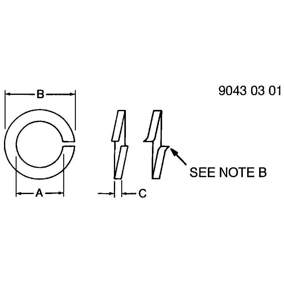 12H236 John Deere Lockwasher, 3/4" Med Spring