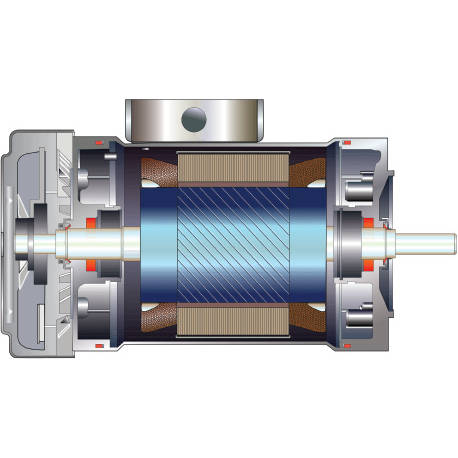 1311017124 WEG 1HP Hydroduty Washdown Electric Motor, 1725RPM