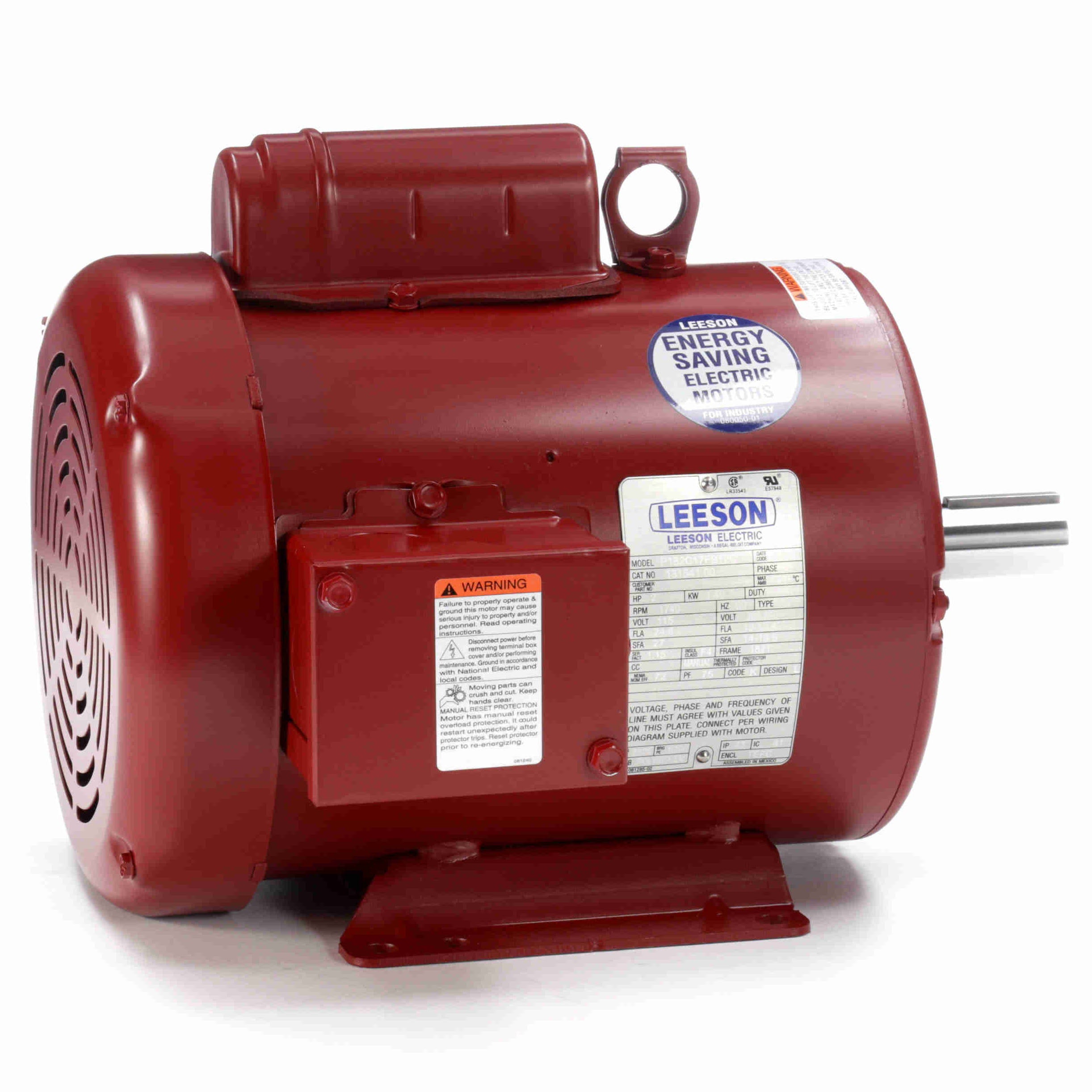 131541.00 Leeson 2HP Extra Hi-Torque Agricultural Duty Electric Motor - 0