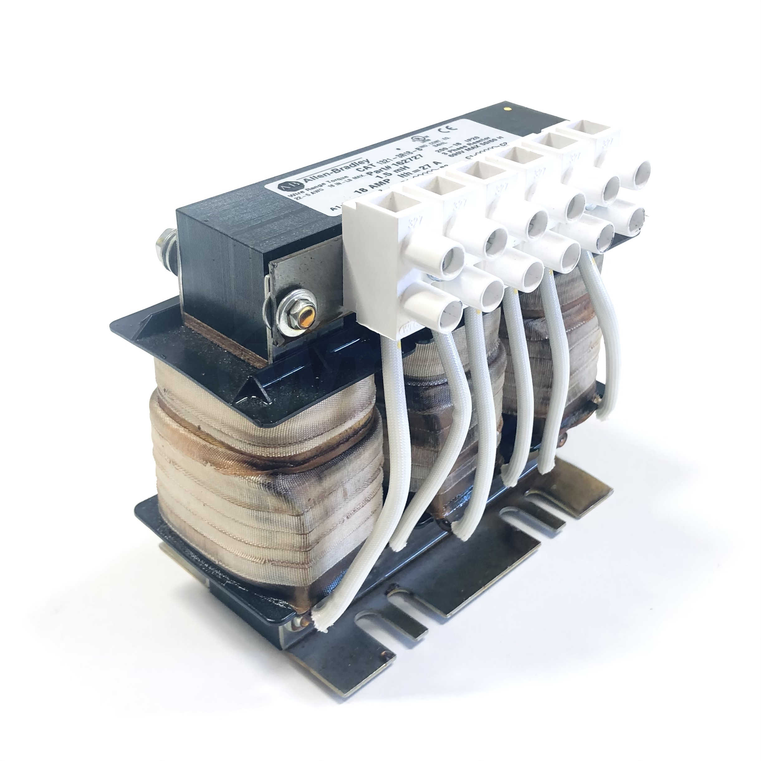 1321-3R18-B Allen-Bradley 3-Phase Line Reactor, 1.5mH, 18Amp, 690V Ma. 50/60Hz