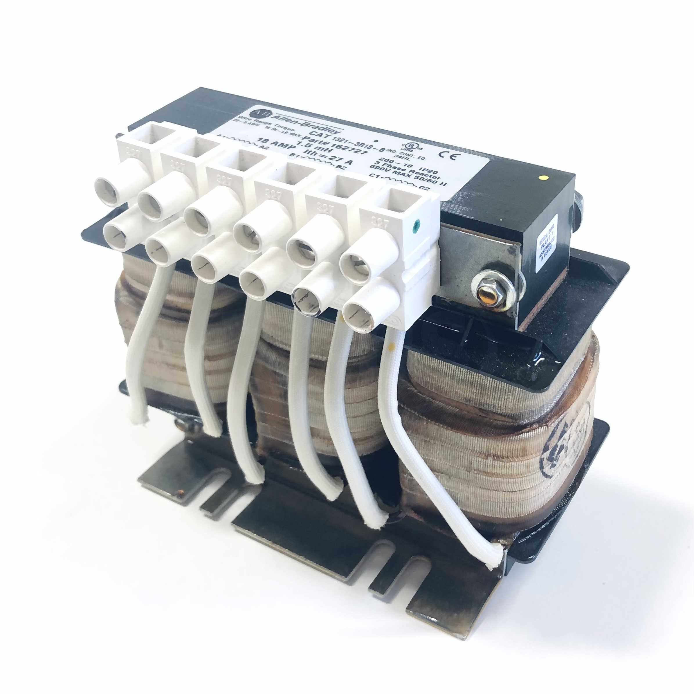 1321-3R18-B Allen-Bradley 3-Phase Line Reactor, 1.5mH, 18Amp, 690V Ma. 50/60Hz