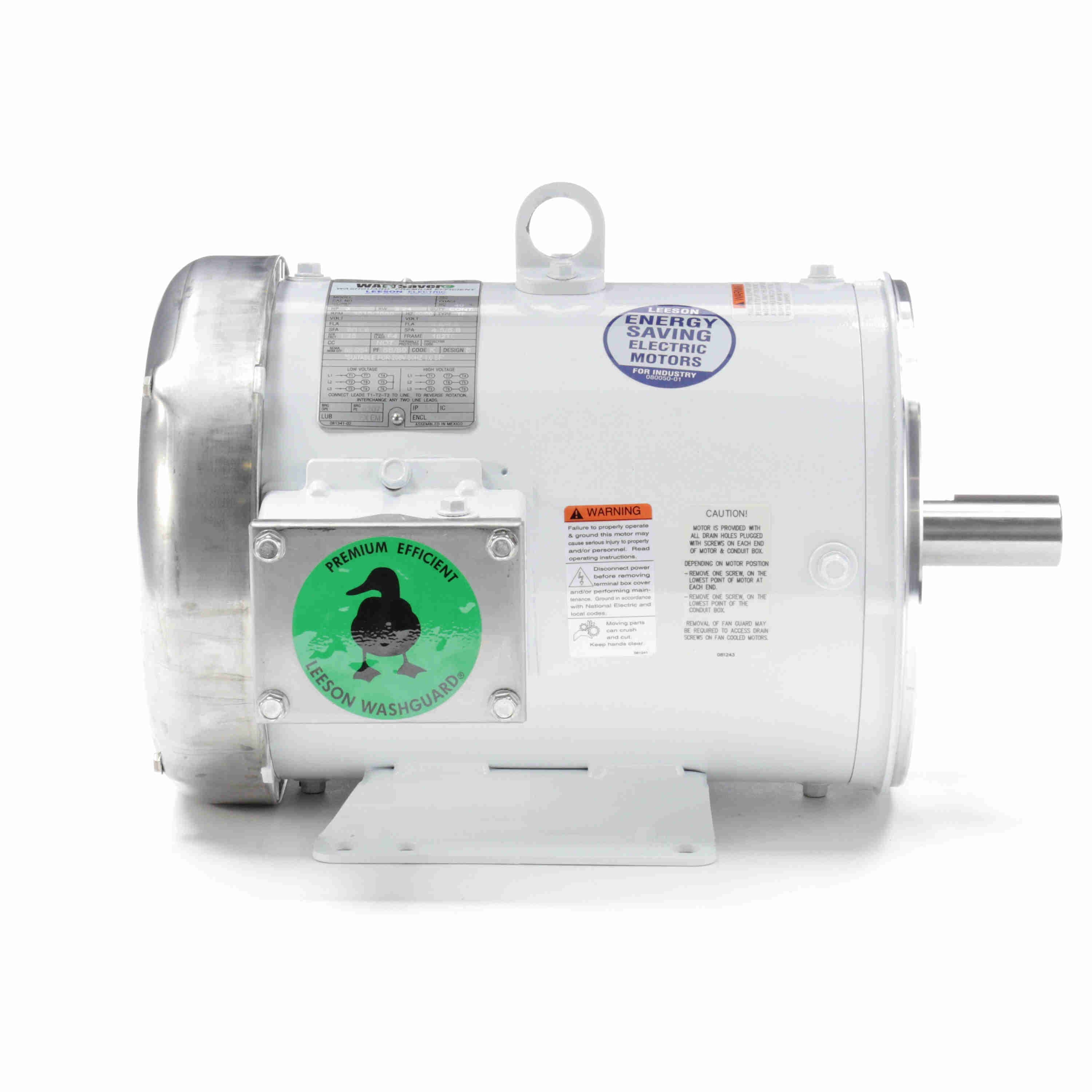 Leeson Washguard Electric Motor, 3 HP, 3600 RPM