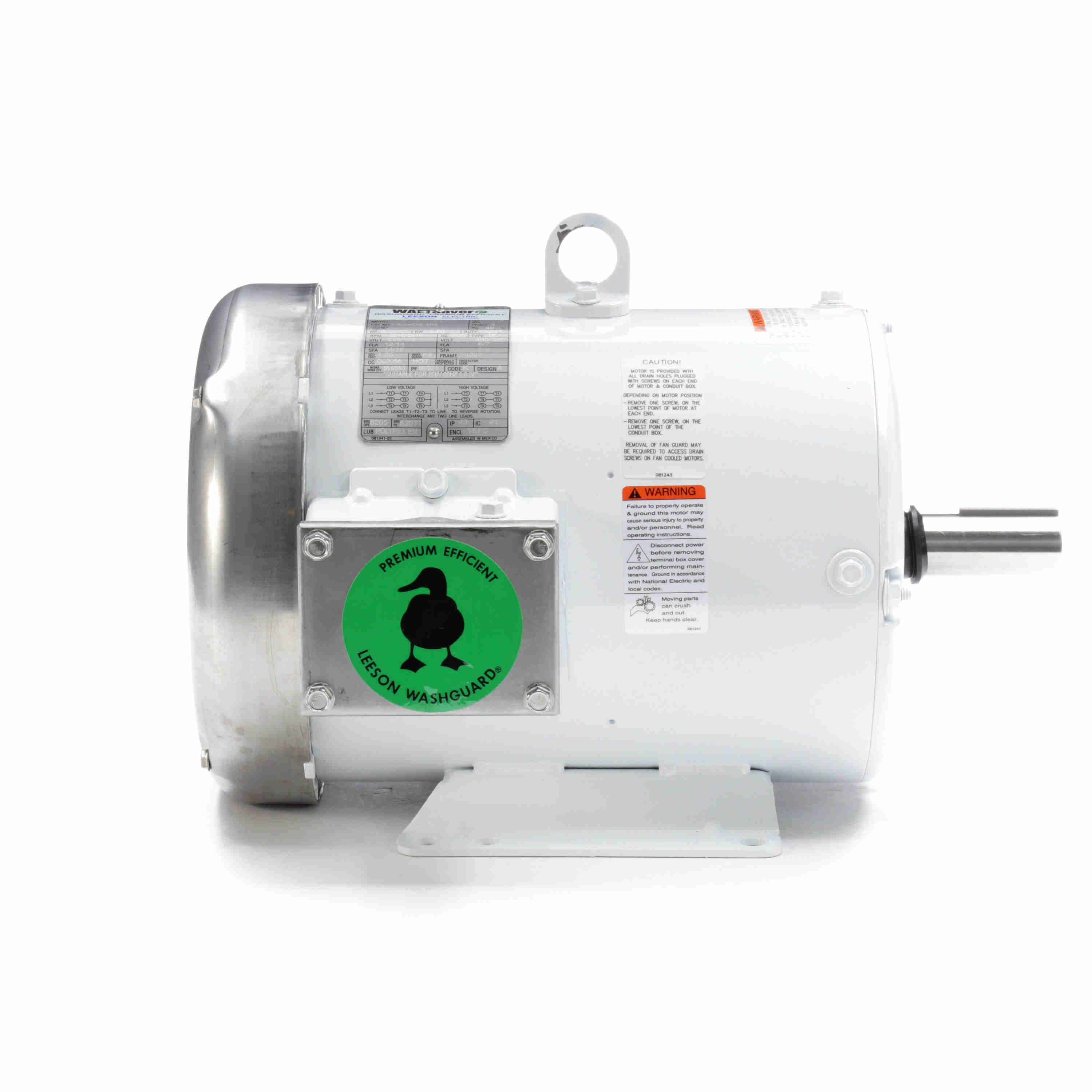 132202.00 Leeson Washguard Electric Motor, 5 HP, 3600 RPM