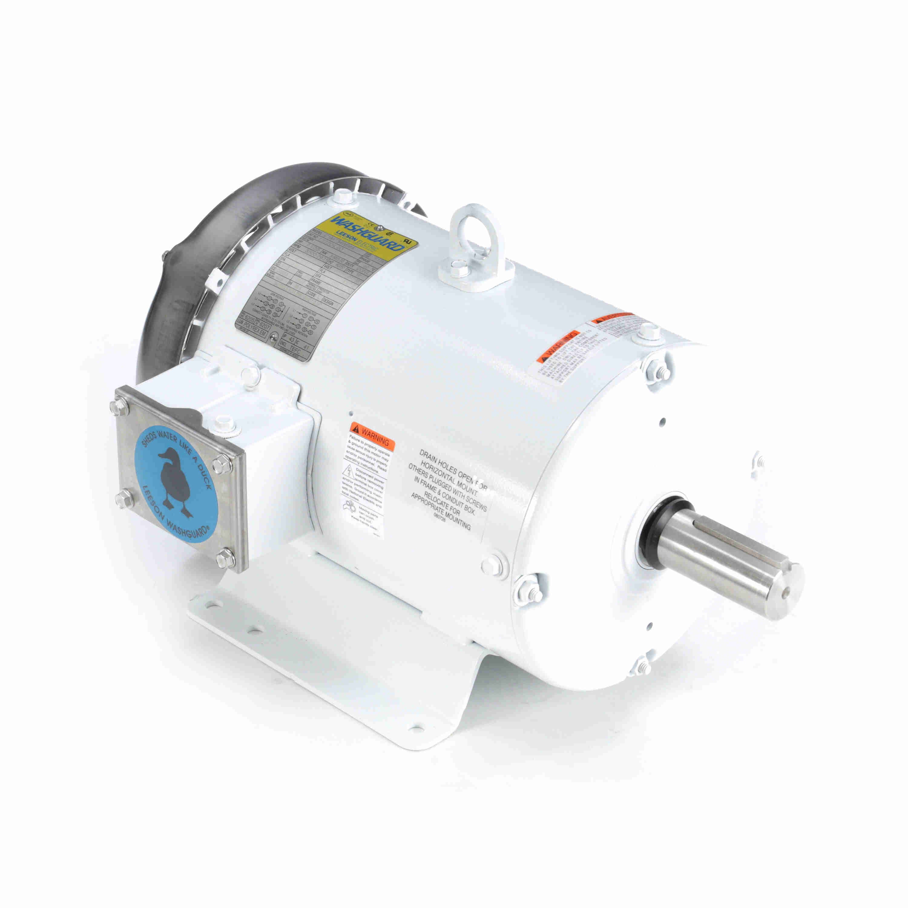 Leeson Washguard Electric Motor, 7.5 HP, 3600 RPM