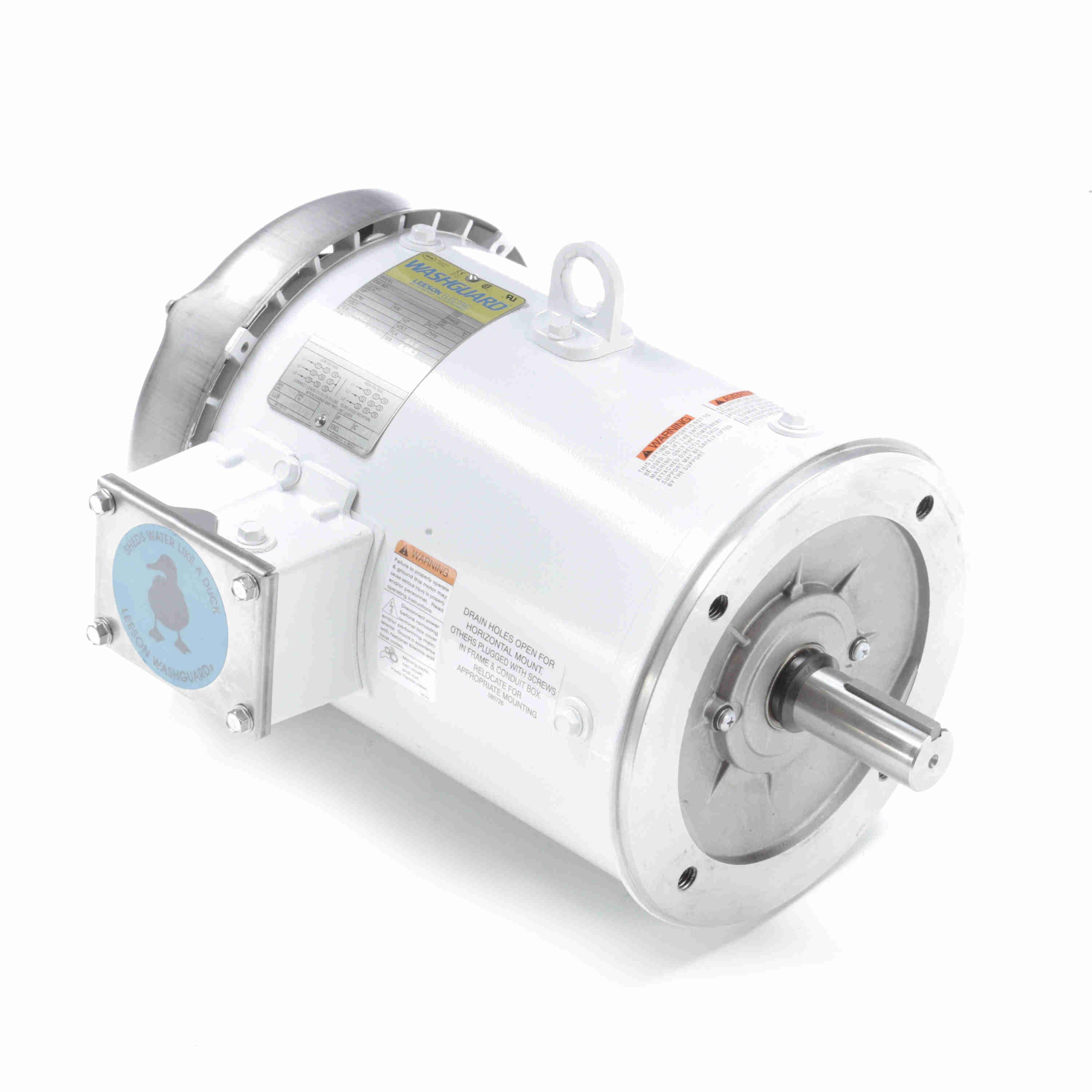 Leeson Washguard Electric Motor, 5 HP, 3600 RPM - 0