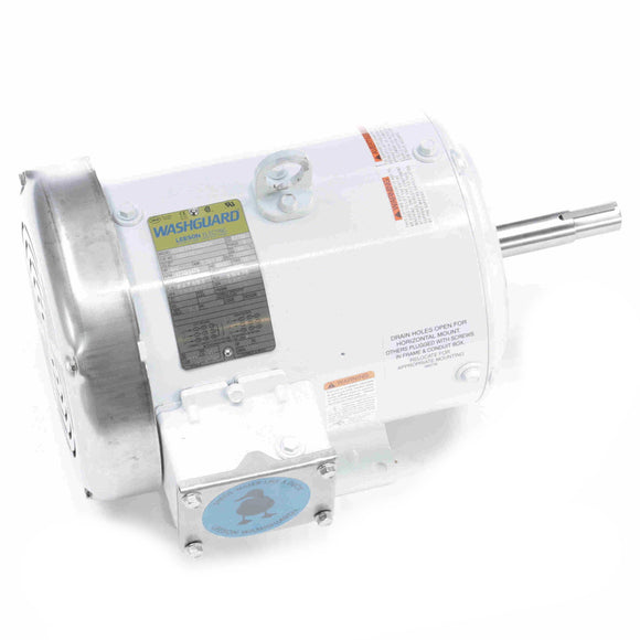 132442.00 Leeson 3HP White Duck Washdown Pump Electric Motor, 1800RPM