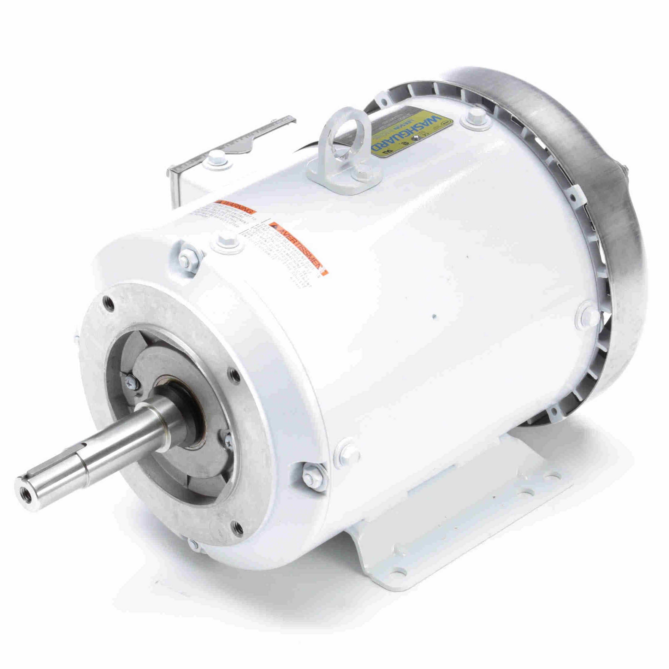 132442.00 Leeson 3HP White Duck Washdown Pump Electric Motor, 1800RPM