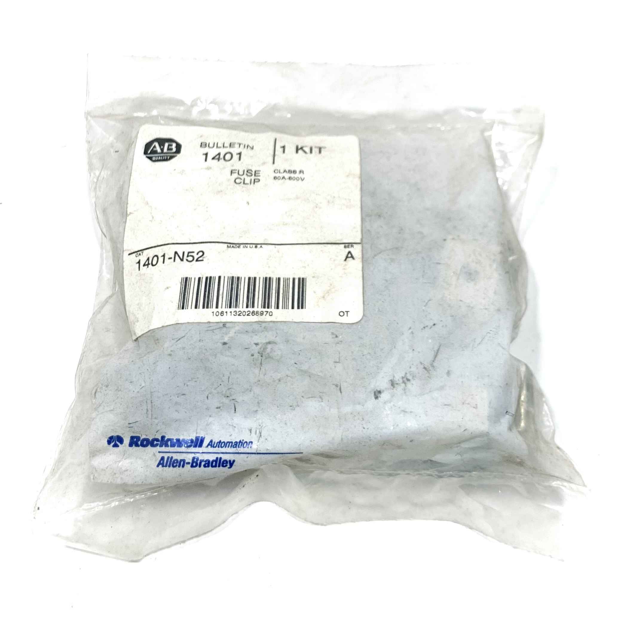 1401-N52 Allen-Bradley Fuse Clip Kit, Class R, 60A-600V - 0