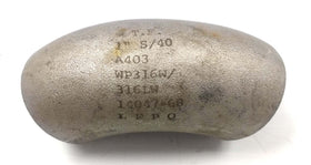 TF 14047-68 316 Stainless Steel 1" 90° Elbow Schedule S/40