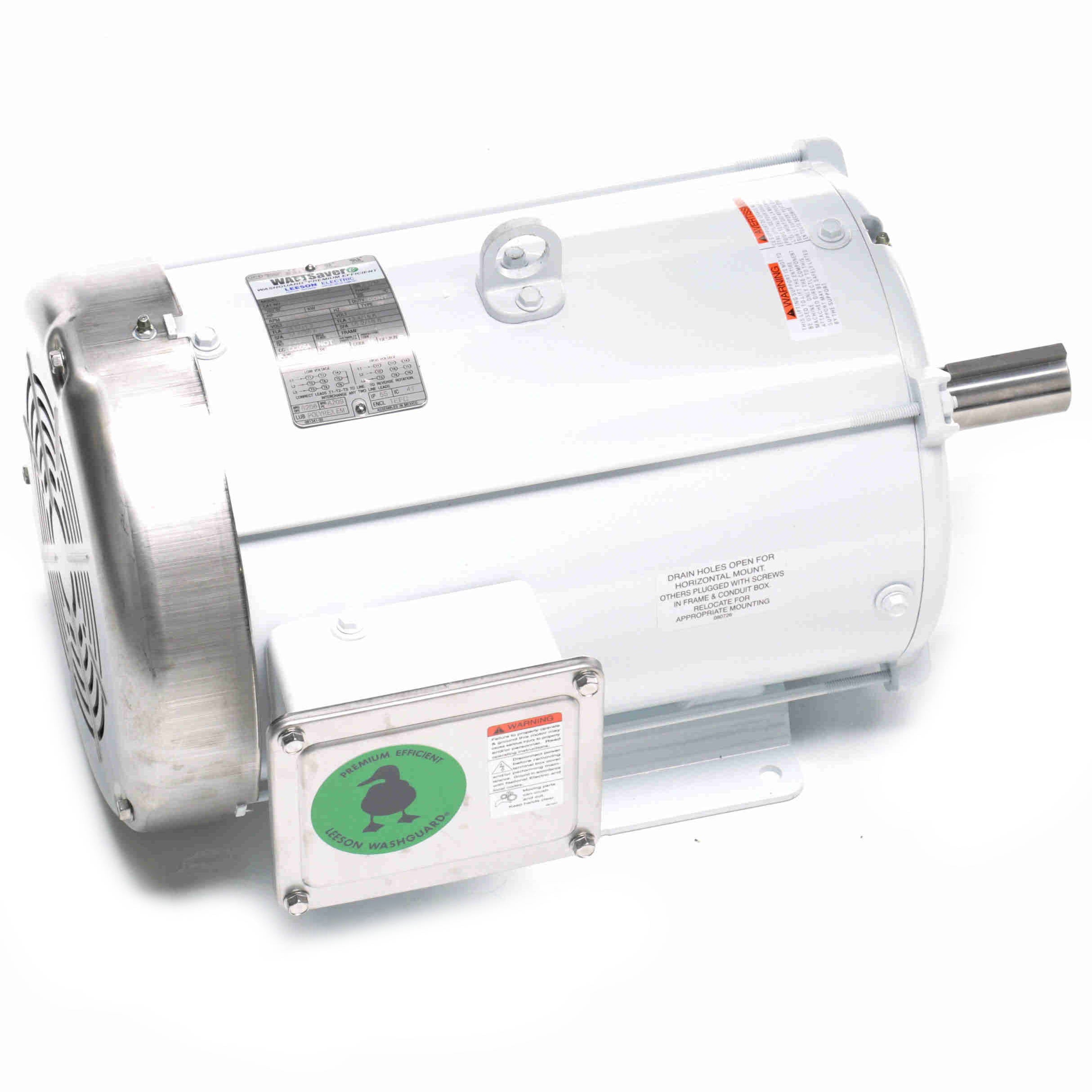 Leeson Washguard Electric Motor, 10 HP, 1800 RPM
