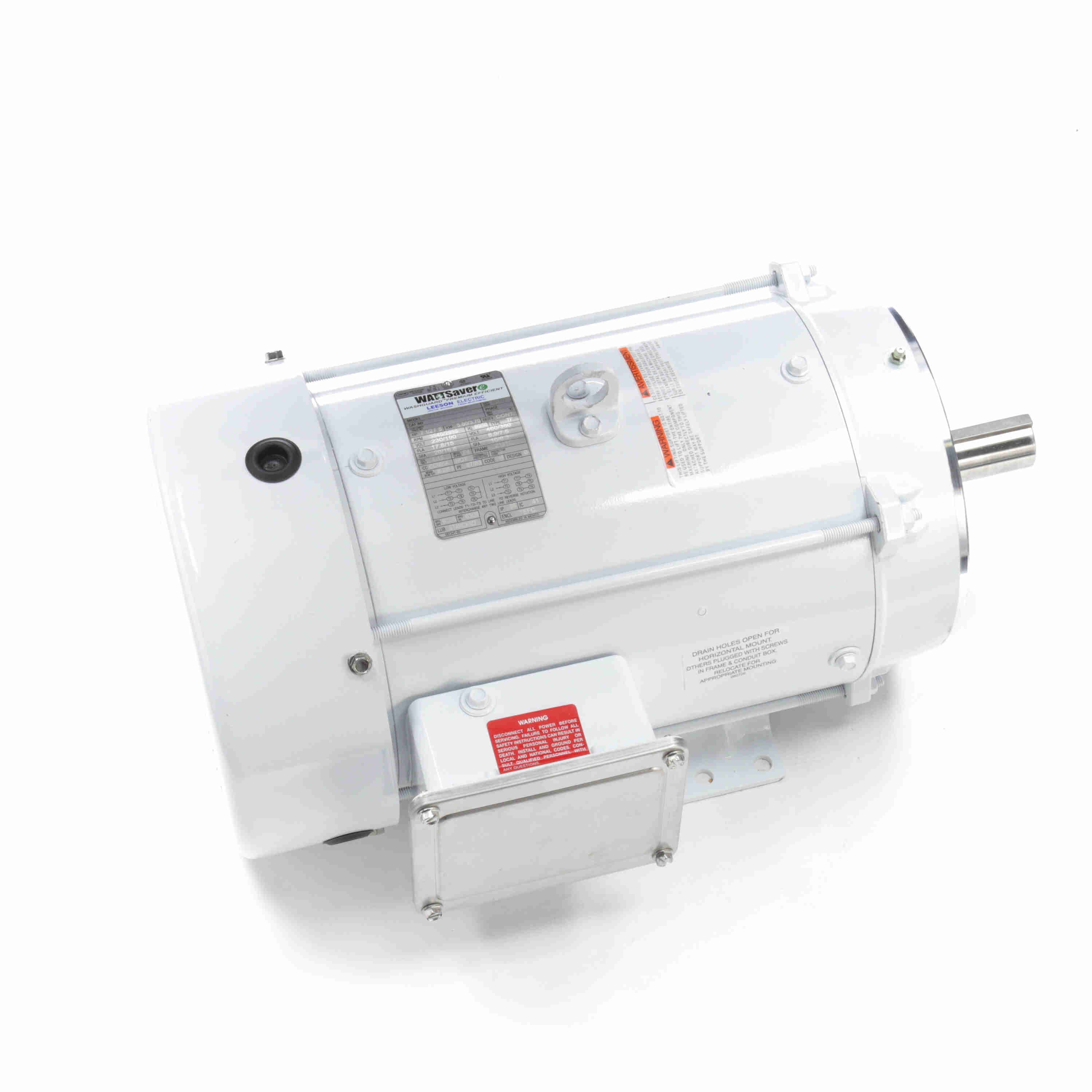 Leeson Washguard Electric Motor, 7.5 HP, 3600 RPM