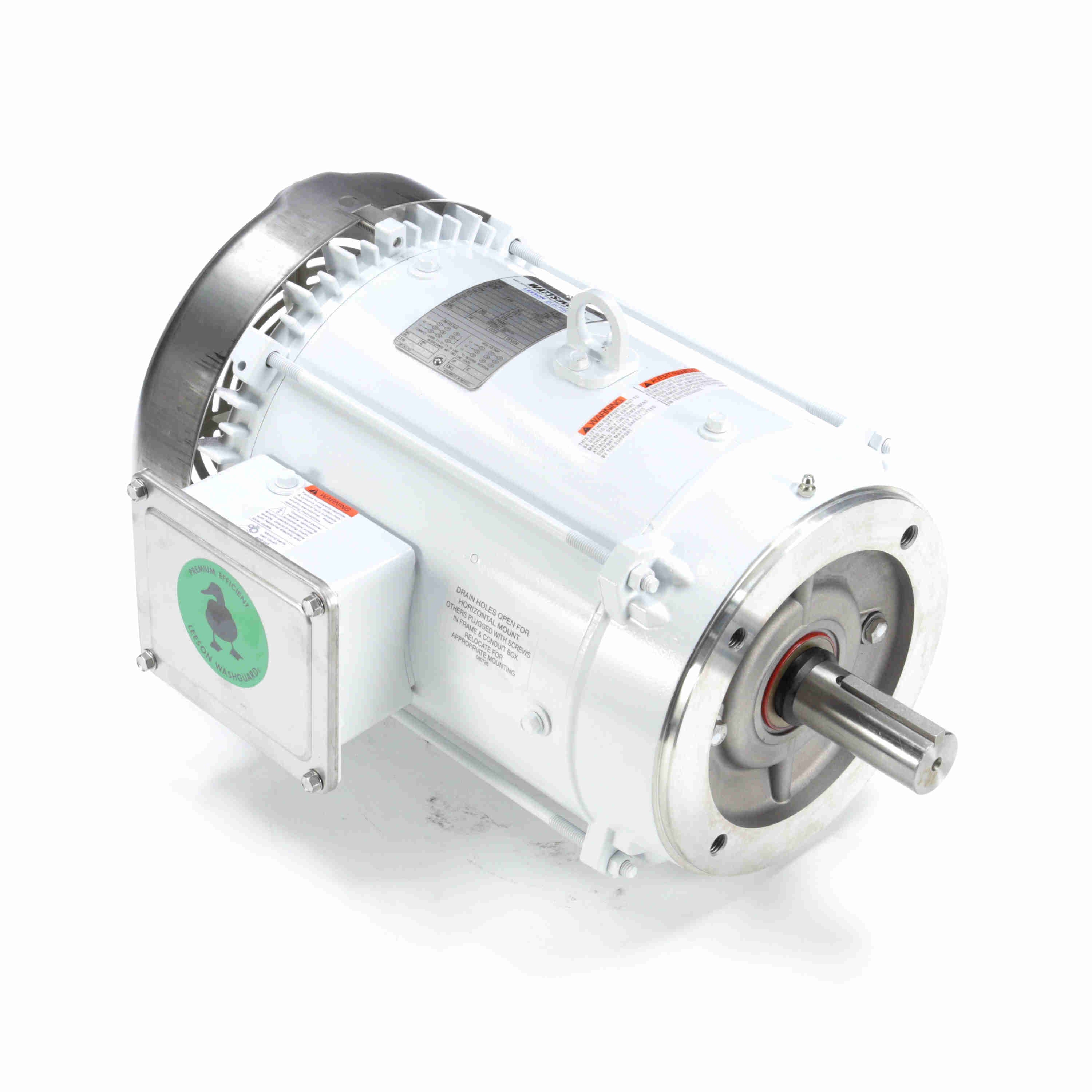 Leeson Washguard Electric Motor, 7.5 HP, 1800 RPM