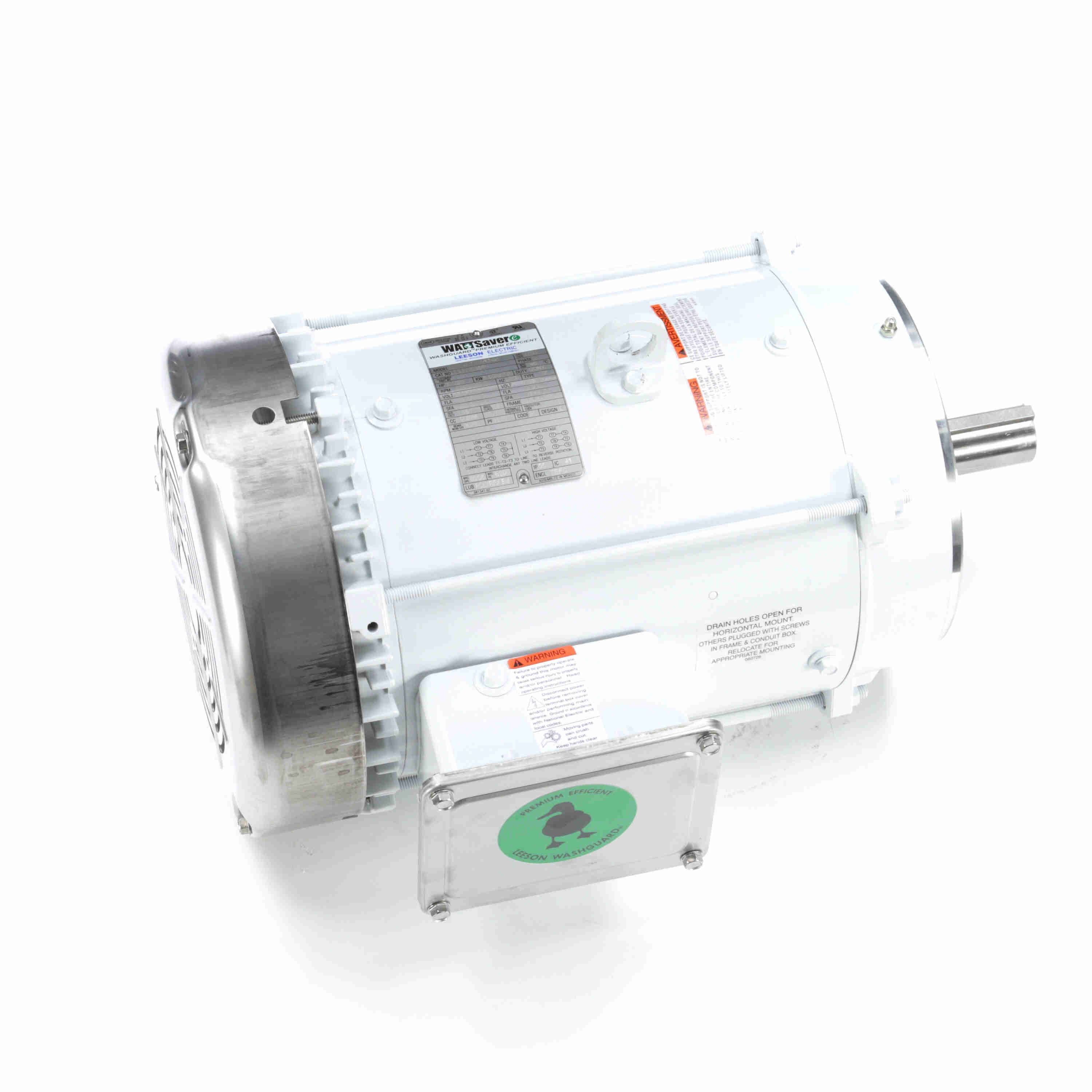 Leeson Washguard Electric Motor, 7.5 HP, 1800 RPM