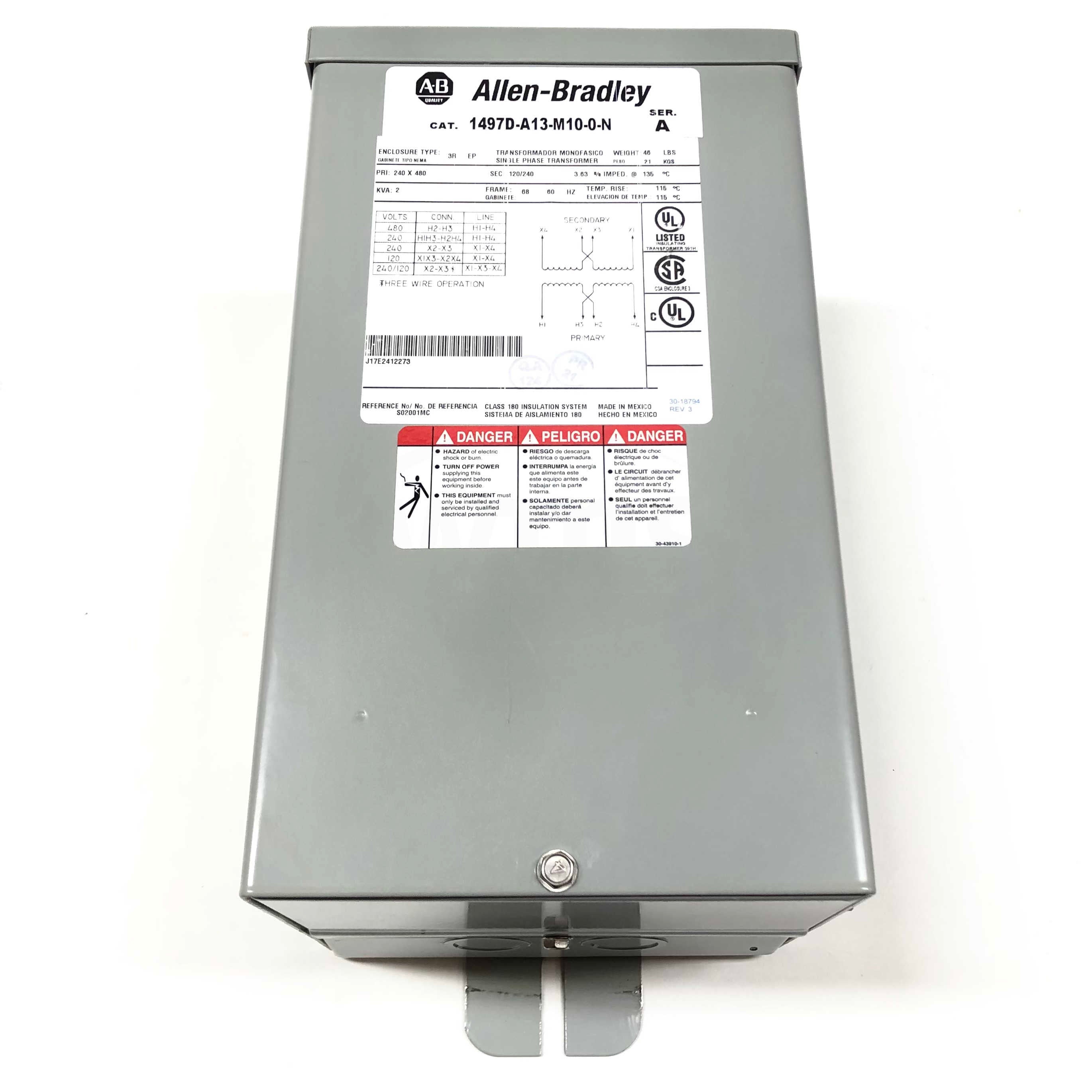 1497D-A13-M10-0-N Allen Bradley General Purpose Transformer, Single Phase - 0