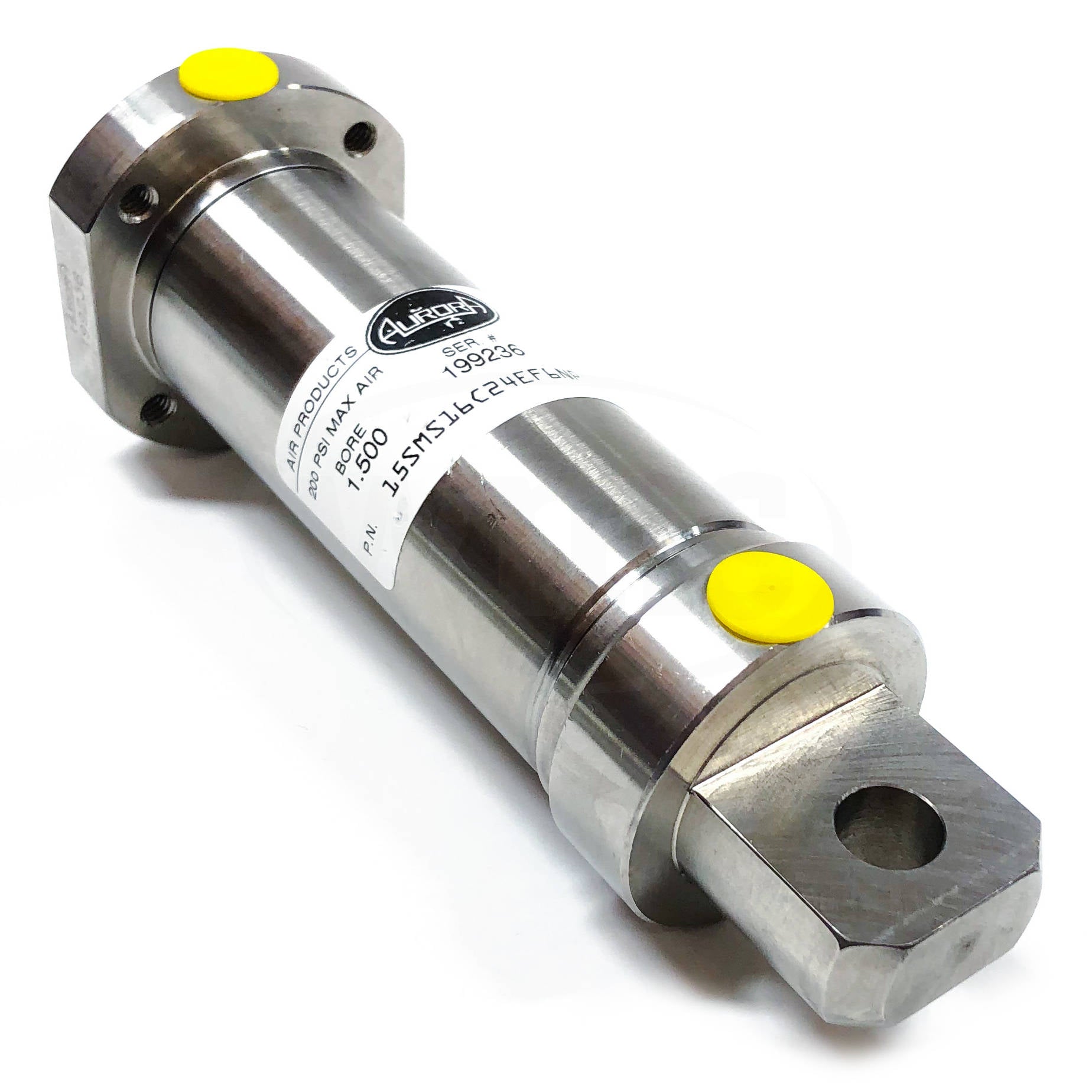 15SMS16C24EF6NP Aurora Stainless Steel Air Cylinder, 1.5" Bore, 3" Stroke