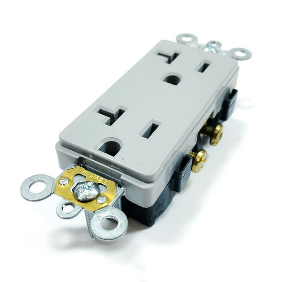 16342-GY Leviton Decora Plus Duplex Receptacle