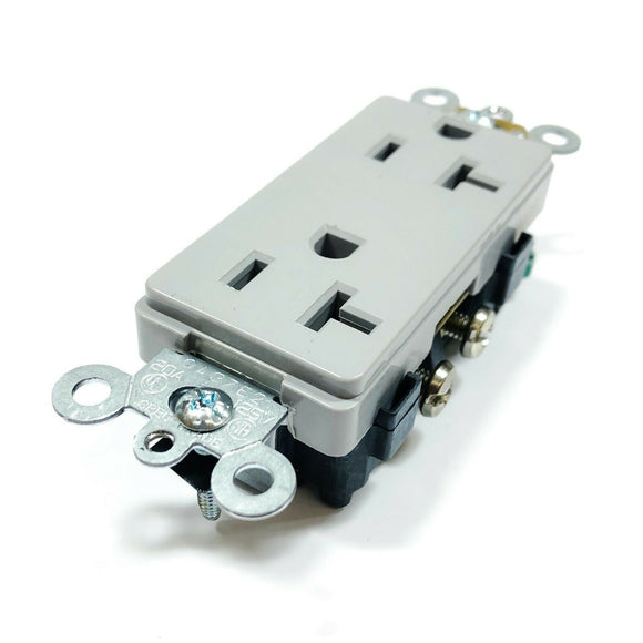 16342-GY Leviton Decora Plus Duplex Receptacle
