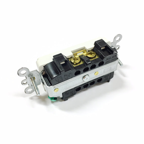 16352-W Leviton Decora Plus Grounded Duplex Outlet
