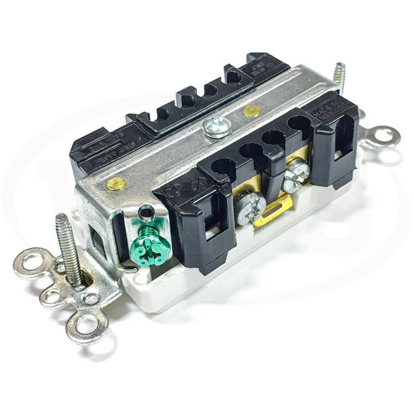 16362-W Leviton Receptacle, 20A-125V, White