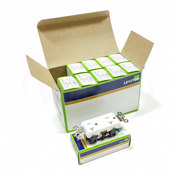 16362-W Leviton Receptacle, 20A-125V, White