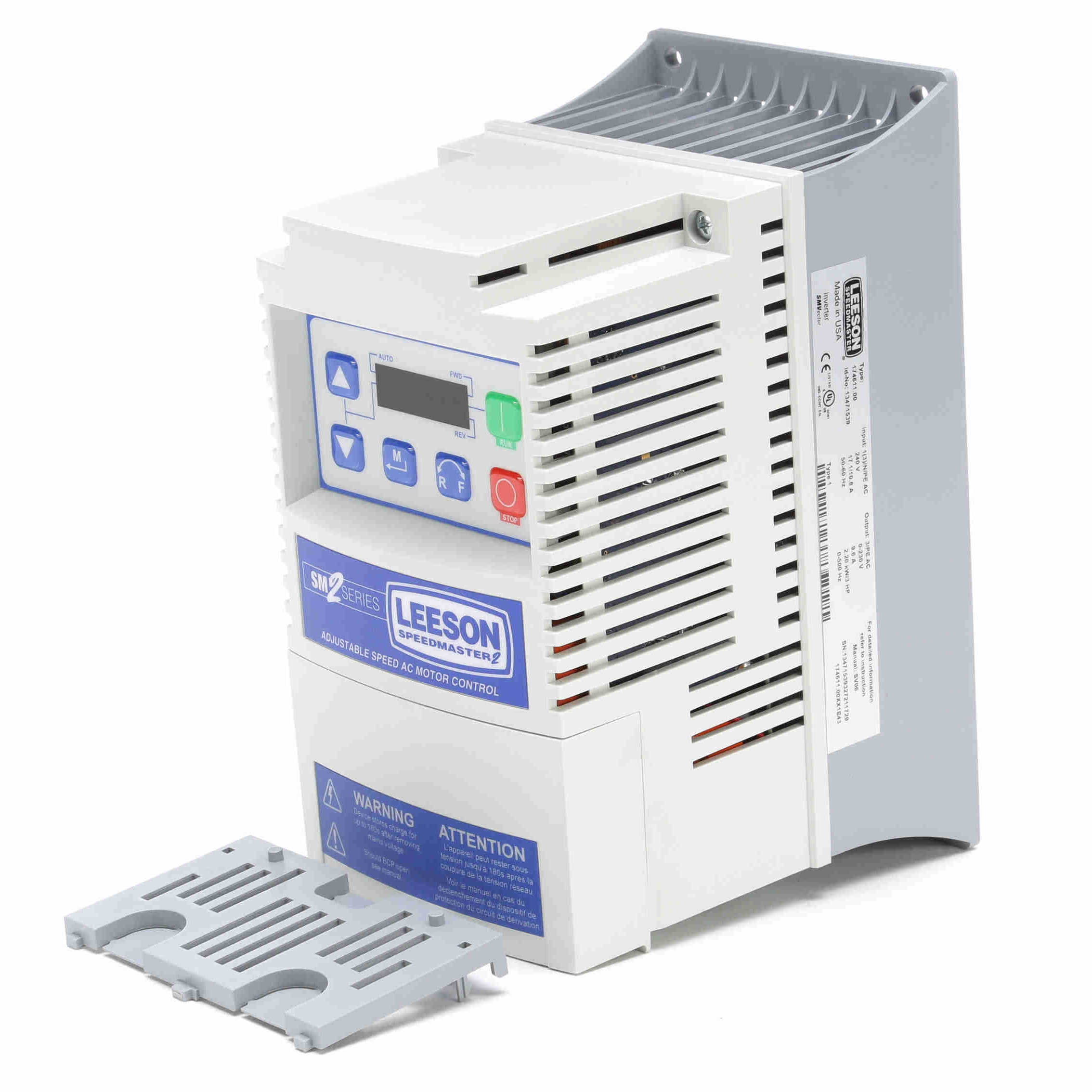 Leeson SM2 Flux Vector VFD 1/3Ph 208-240V Input