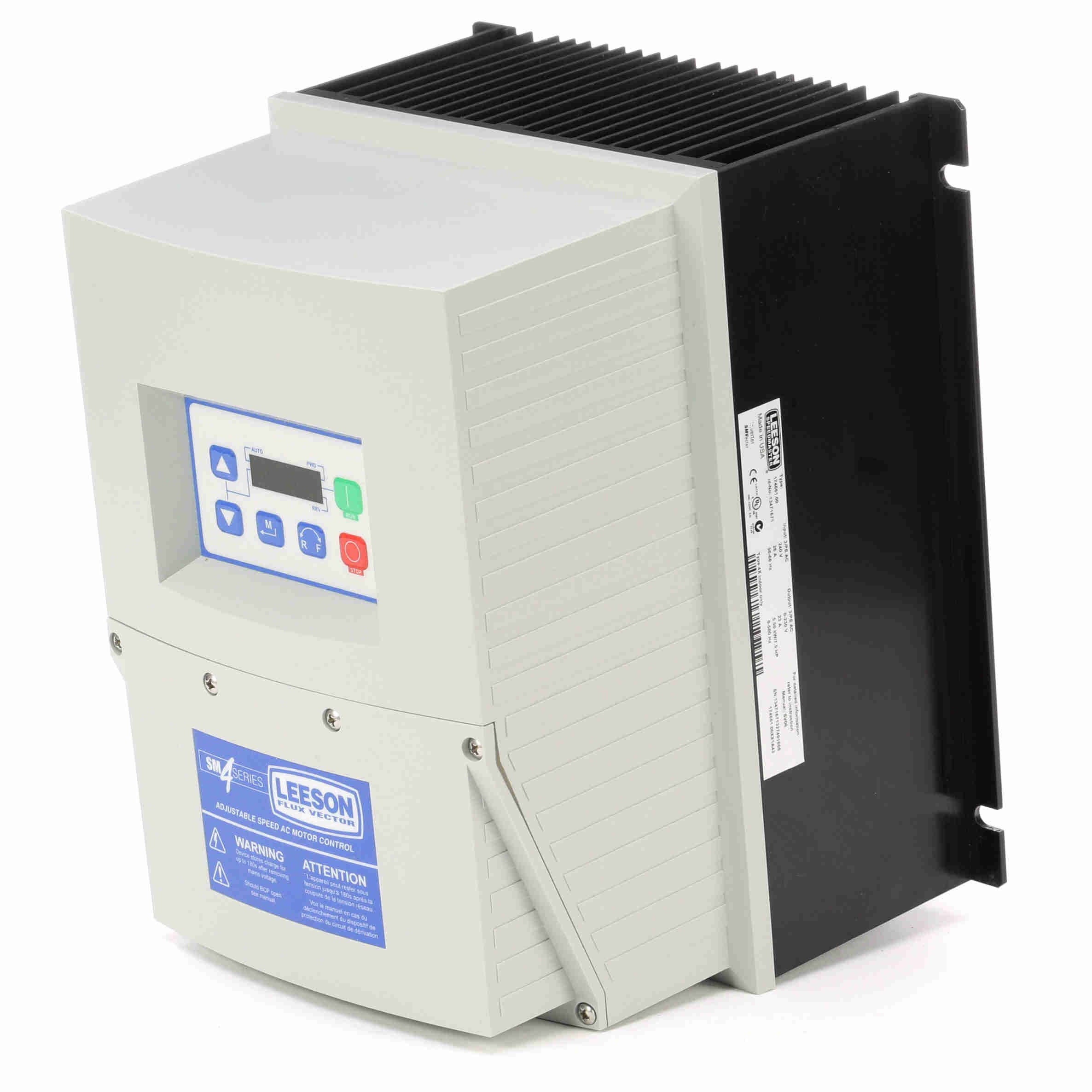 Leeson SM4 Flux Vector VFD 3-Phase 208-240V Input - 0