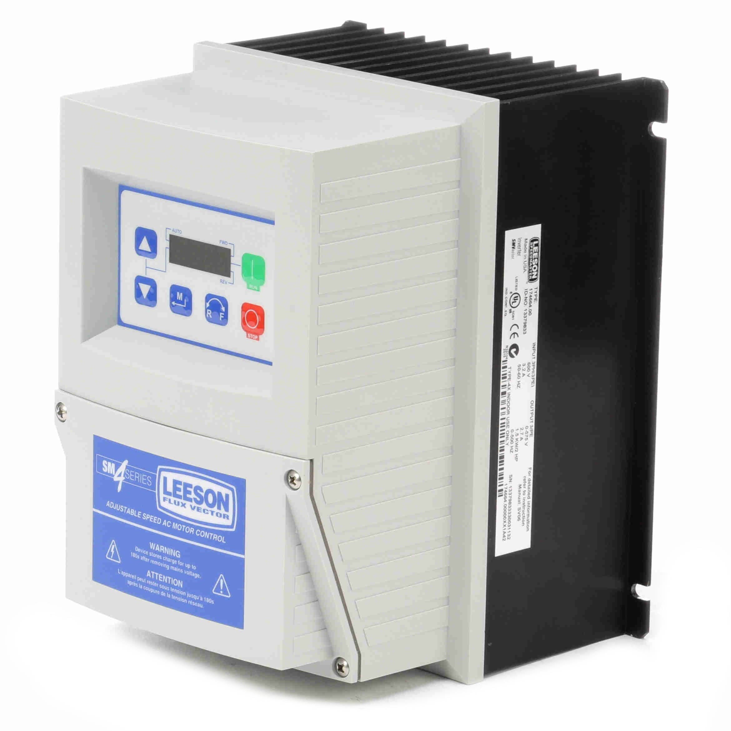 Leeson SM4 Flux Vector VFD 3-Phase 480-590V Input - 0