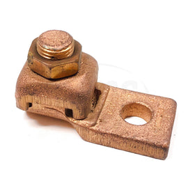 QA28-B Burndy Copper Terminal, Heavy Duty, 1 Hole, 3/0-4/0 AWG (Str), 3/8" Stud,