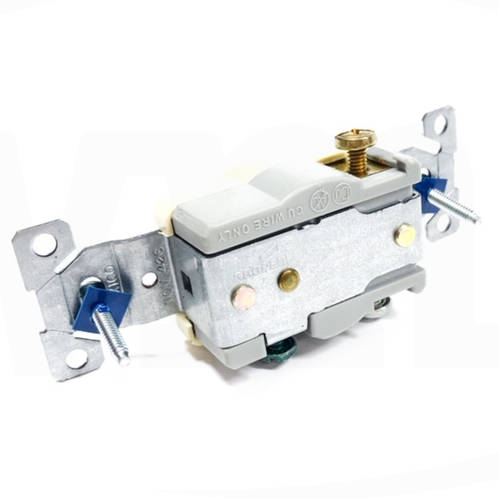 1877V-BOX Cooper Wiring Devices Single Receptacles, 20 A-125 V, 2-Pole, 3-Wire